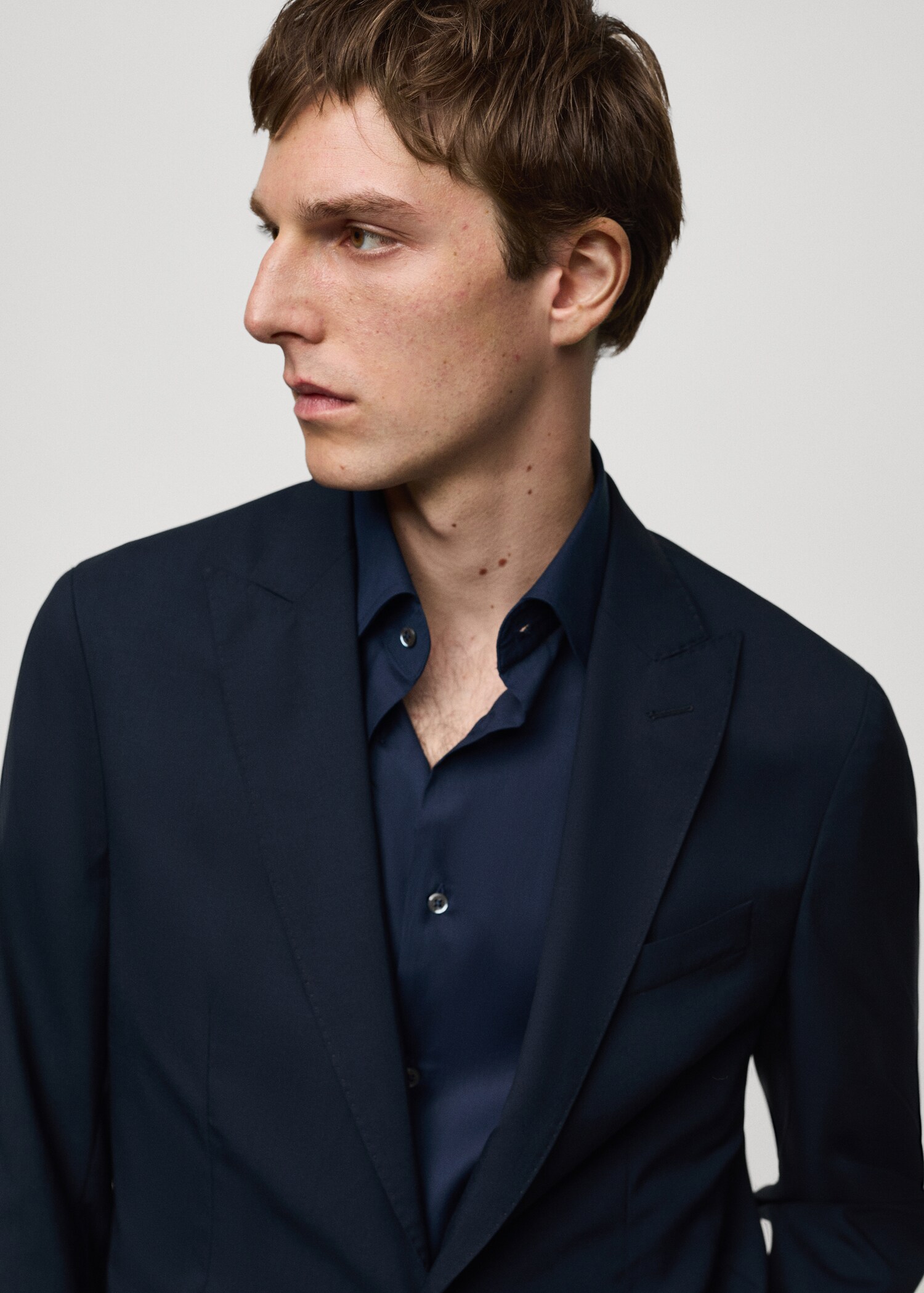 Oblekové sako slim fit 100% panenská vlna - Detail zboží 1