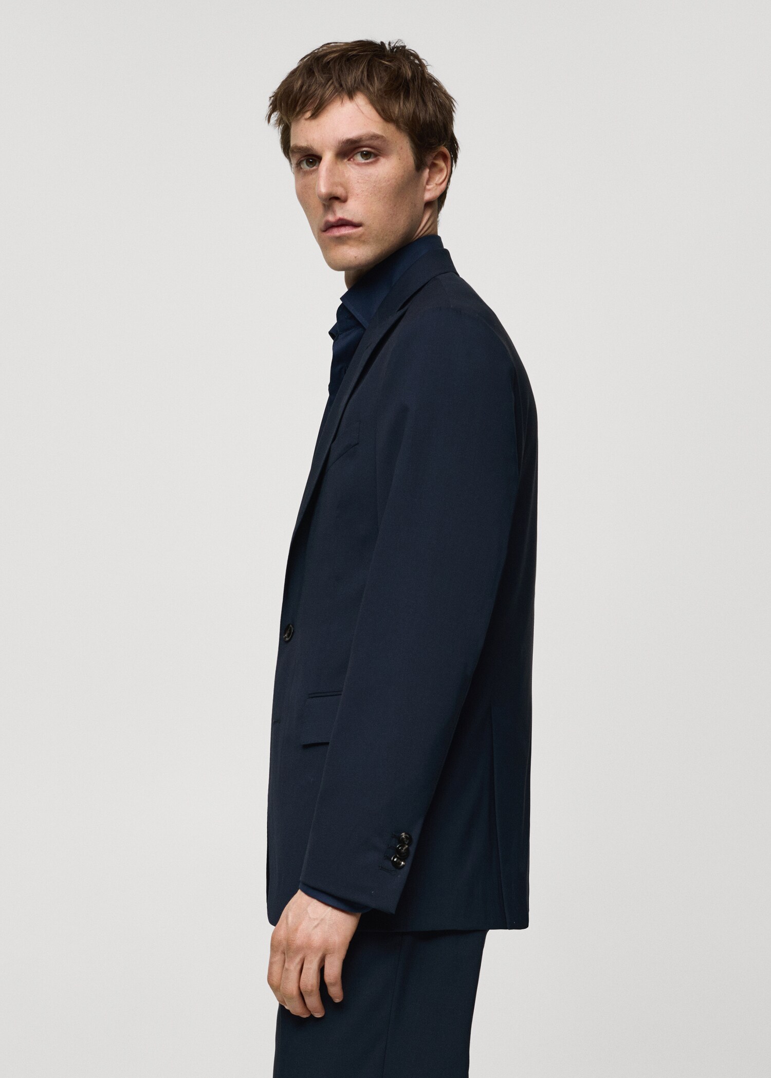 Oblekové sako slim fit 100% panenská vlna - Detail zboží 2