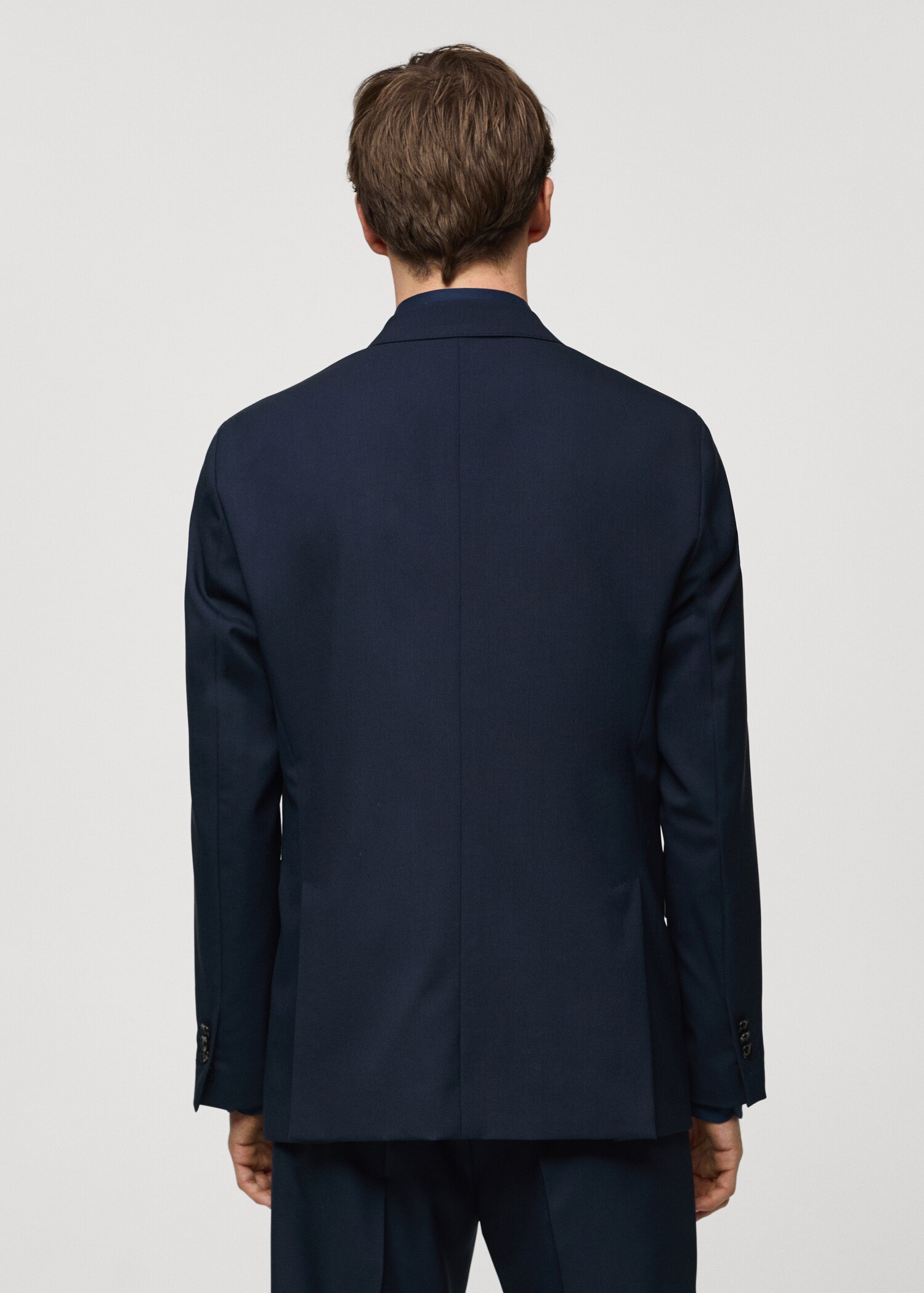 Oblekové sako slim fit 100% panenská vlna - Zadní strana zboží