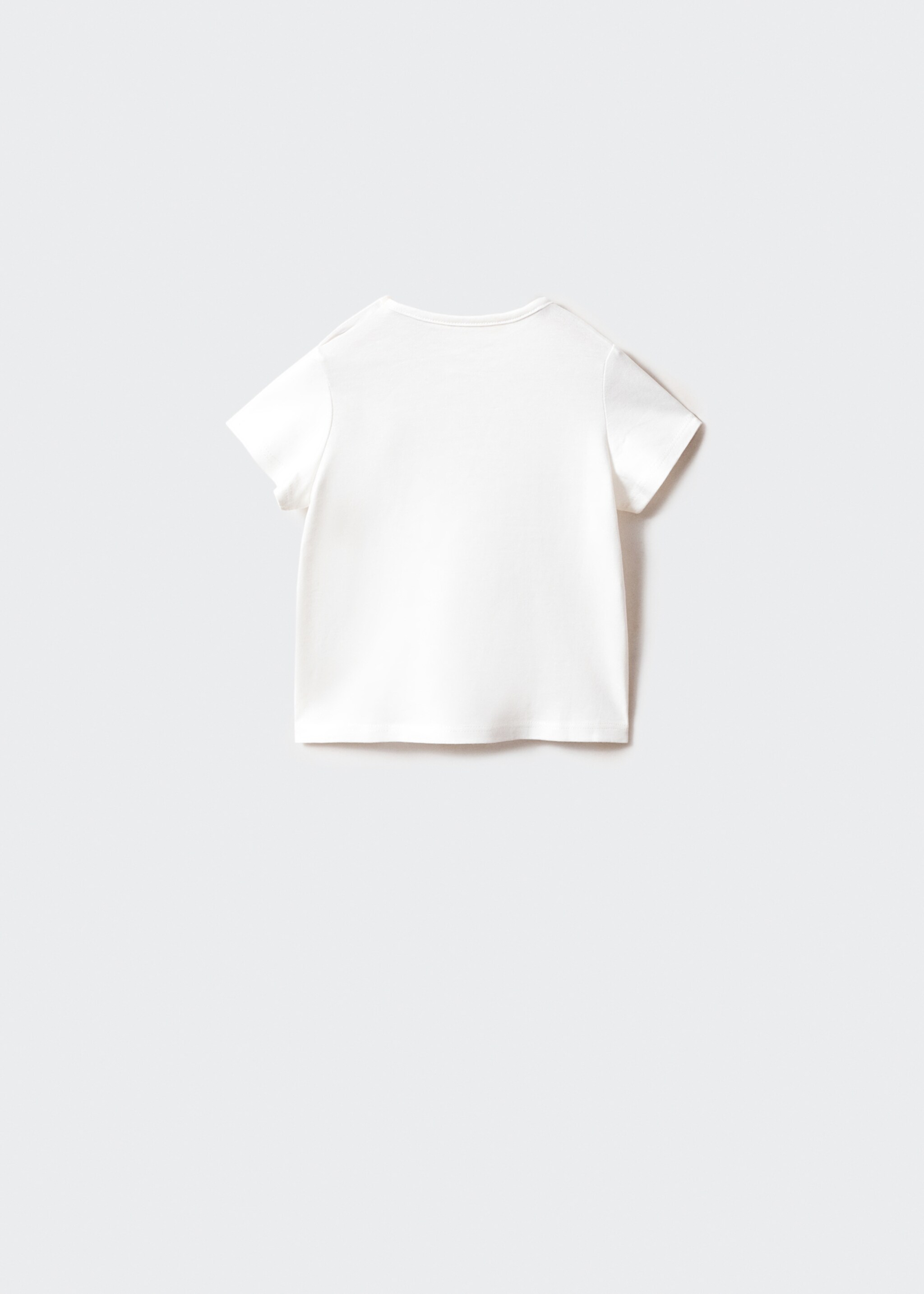 Chest-pocket printed T-shirt - Reverse of the article, Off White. Ref: 67008280-00.