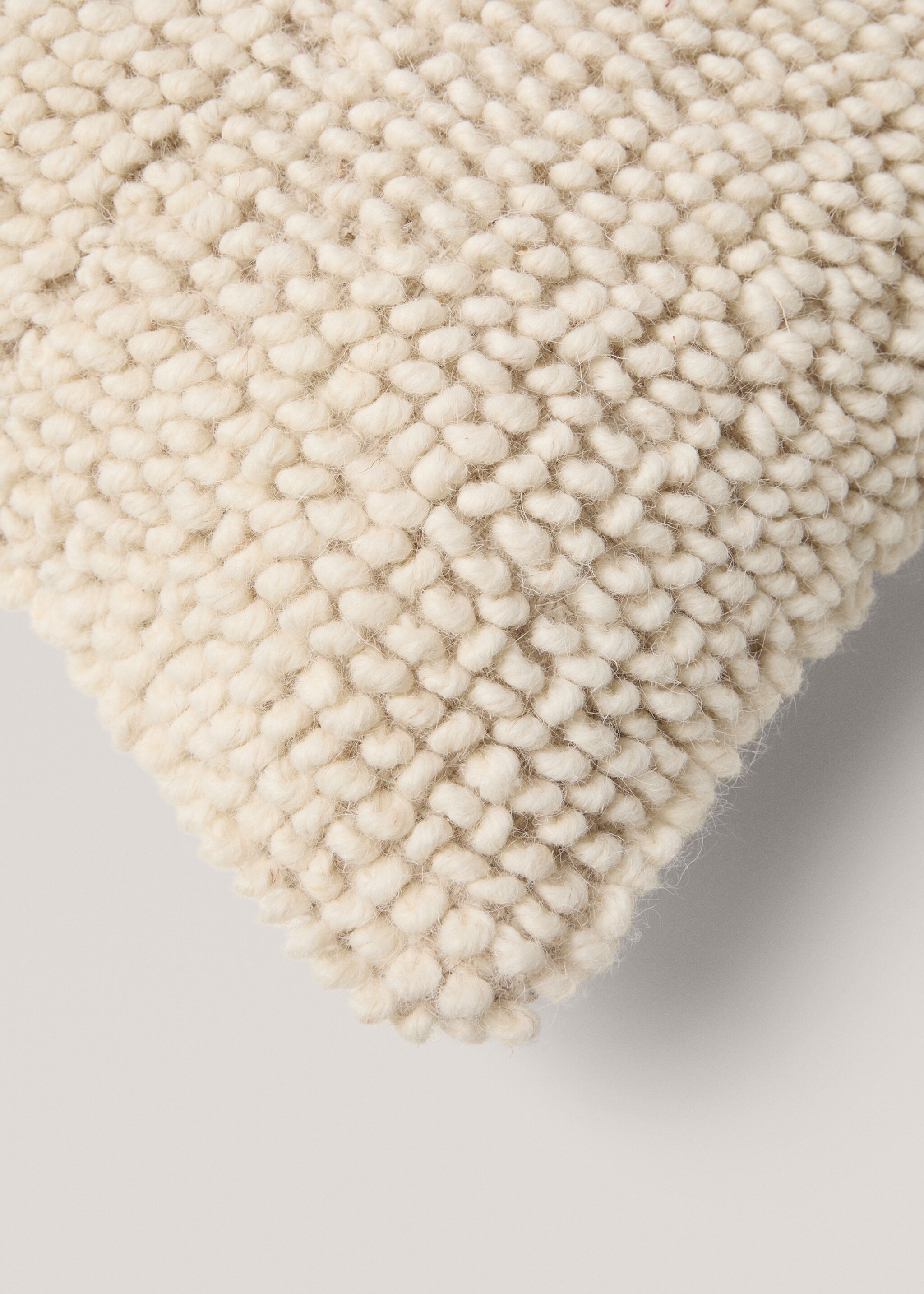 Kuddfodral i ullbouclé 40x60cm - Detaljer om artikeln 3, Elfenbens Vit. Ref: 67008642-00.
