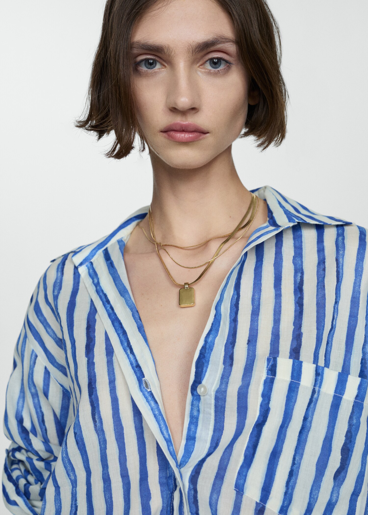 100% cotton striped shirt - Details of the article 1