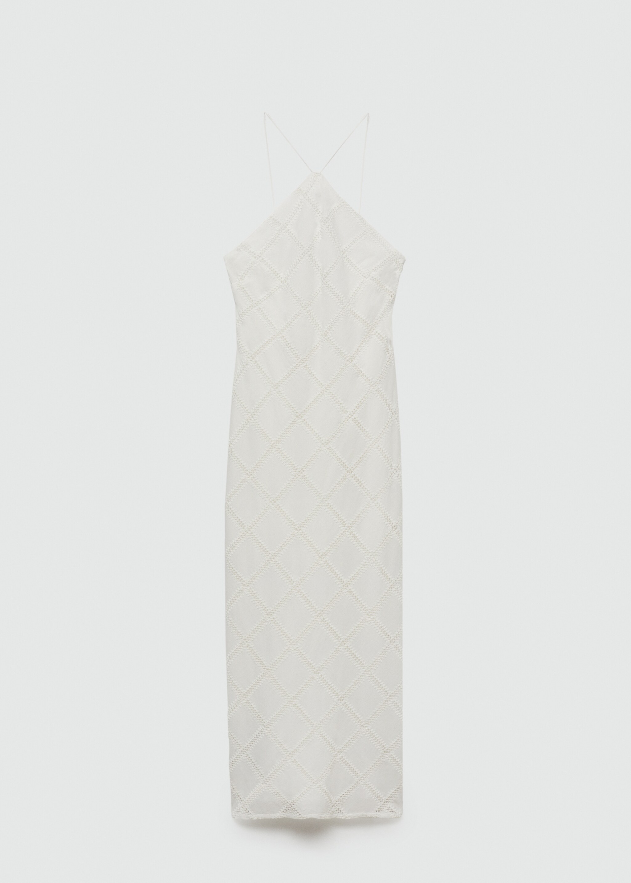 Vestido bordado cuello halter - Artículo sin modelo