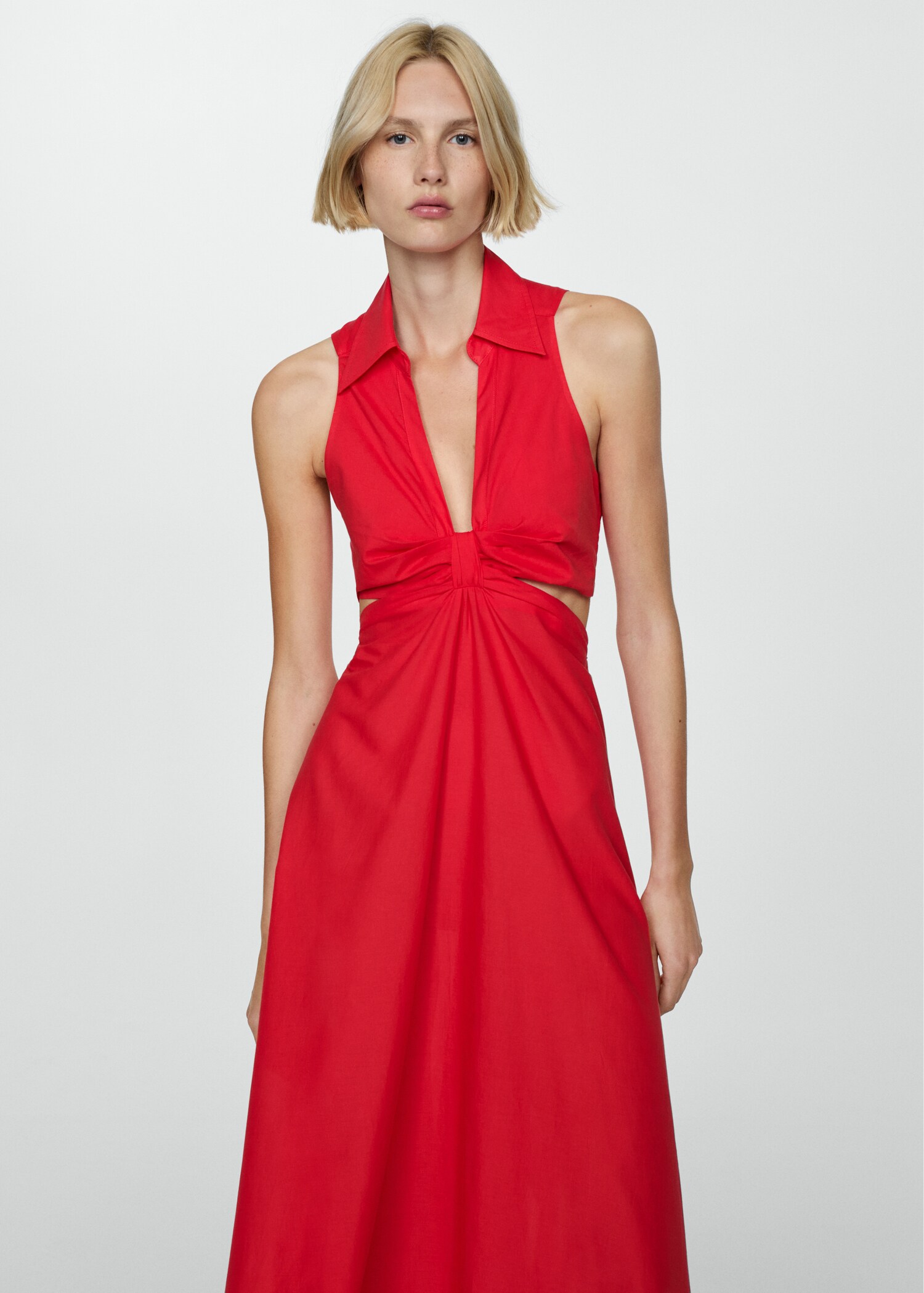 Side slit long dress - Medium plane