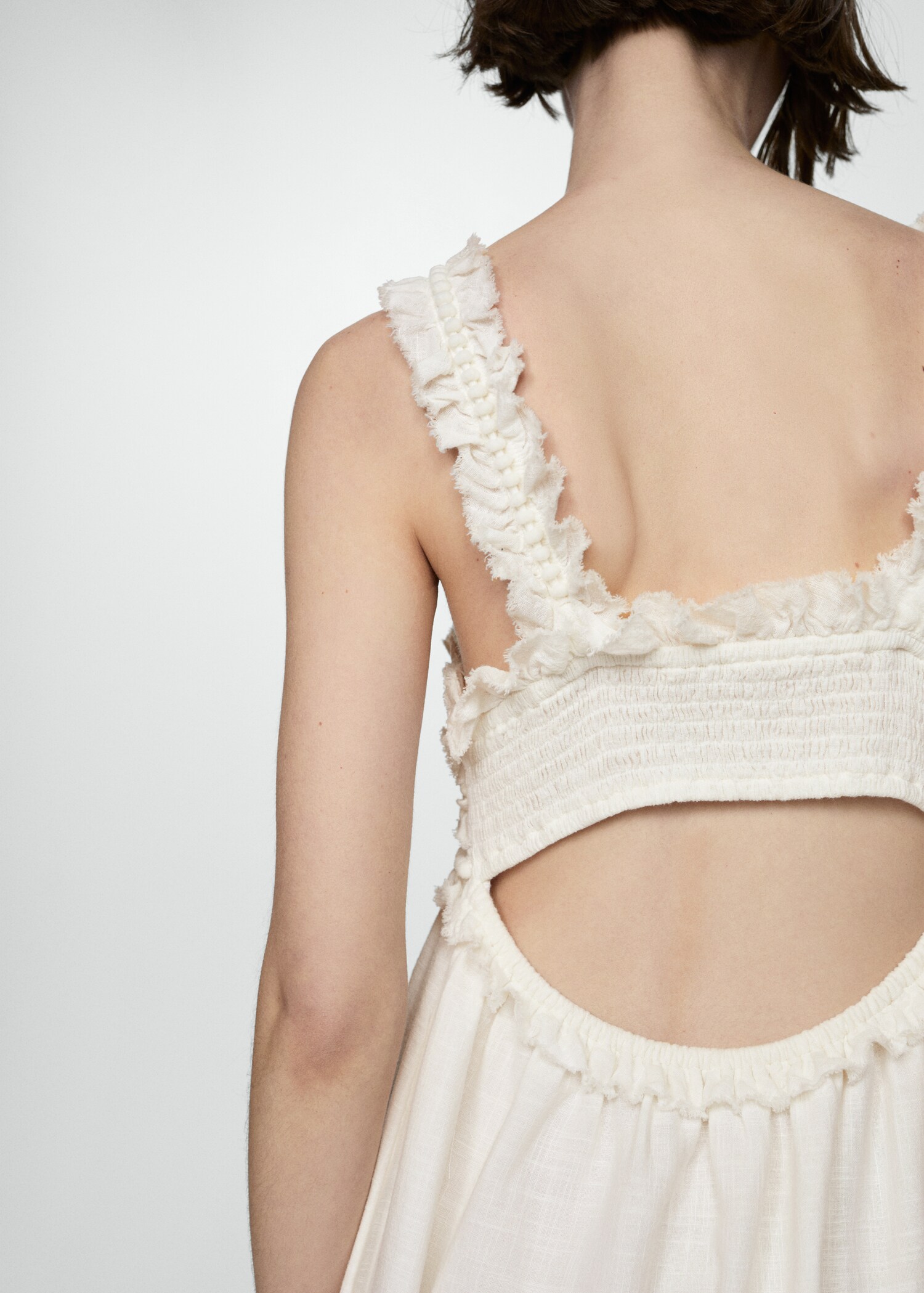 Dress with straps and fringe detail - Details of the article 6