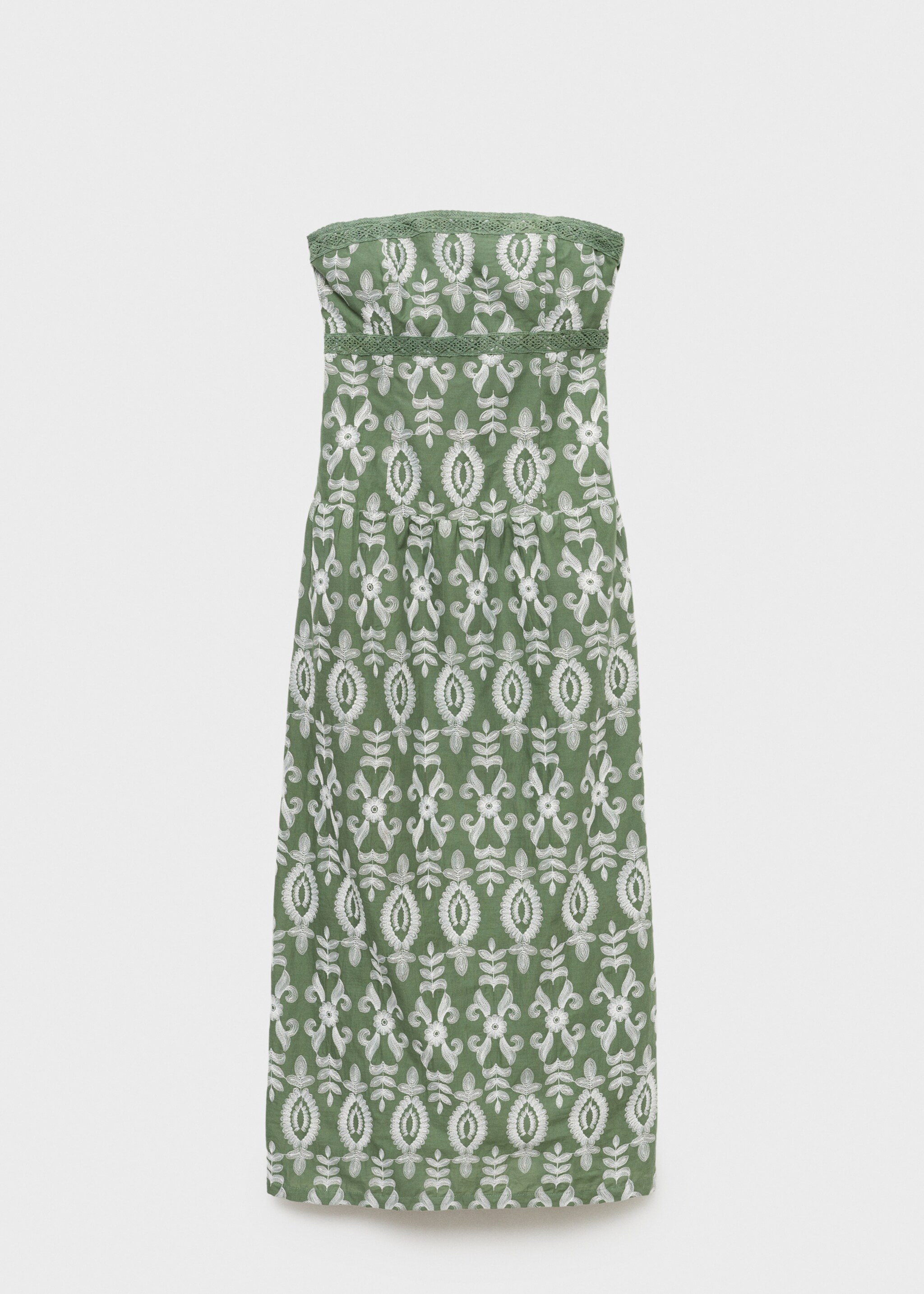 Strapless embroidered dress - Article without model