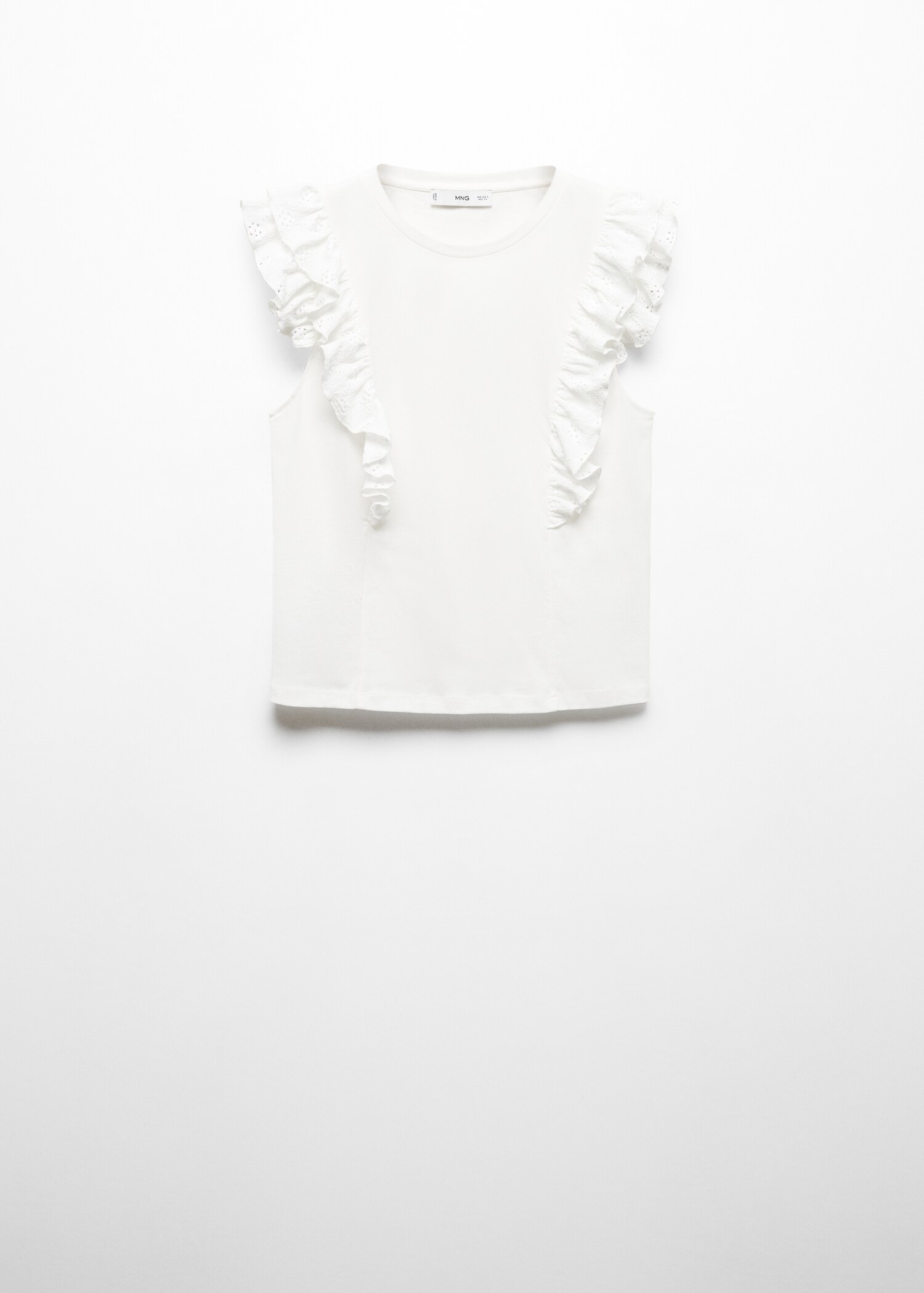 Frills cotton t-shirt - Article without model