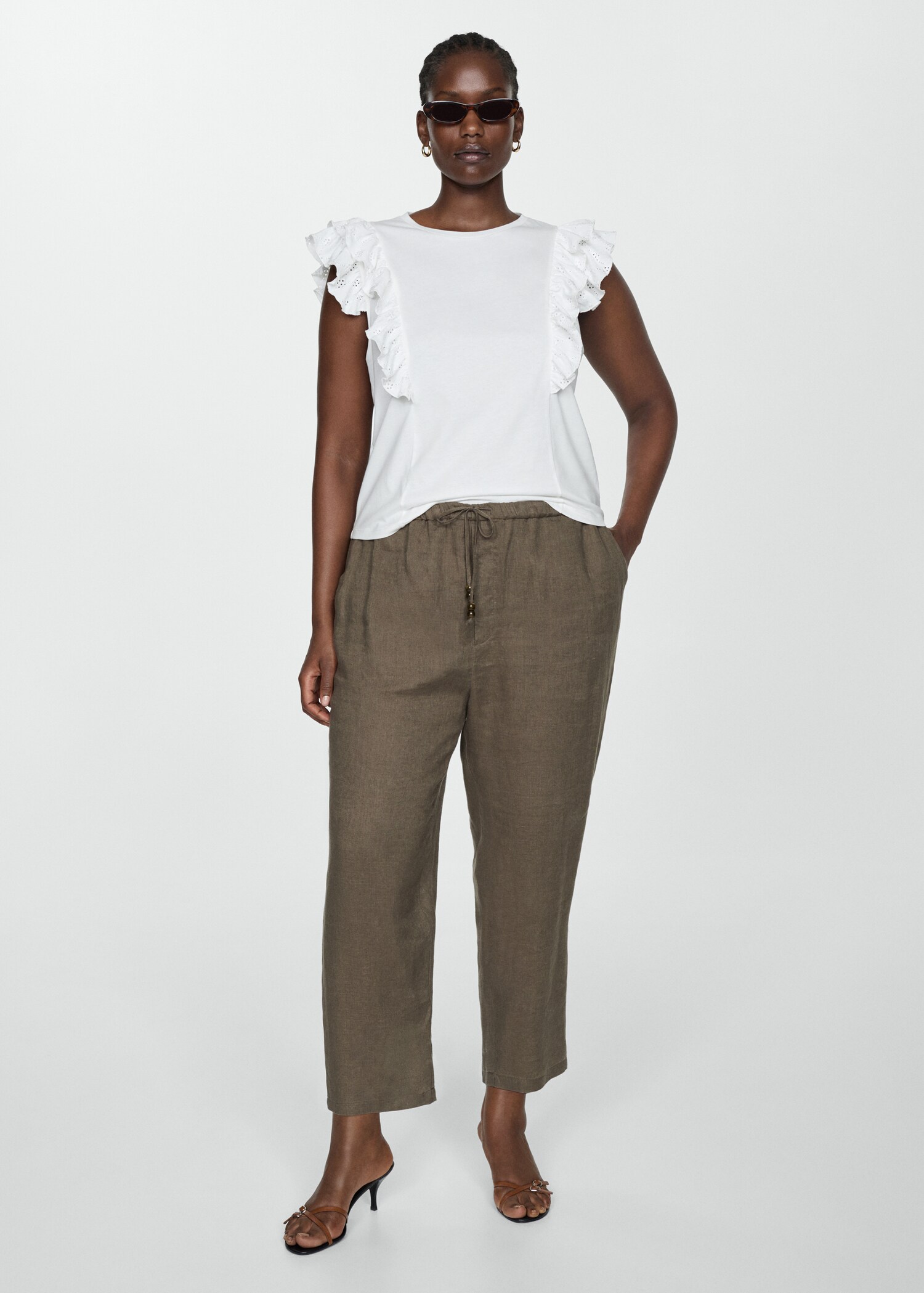 Frills cotton t-shirt - Details of the article 3