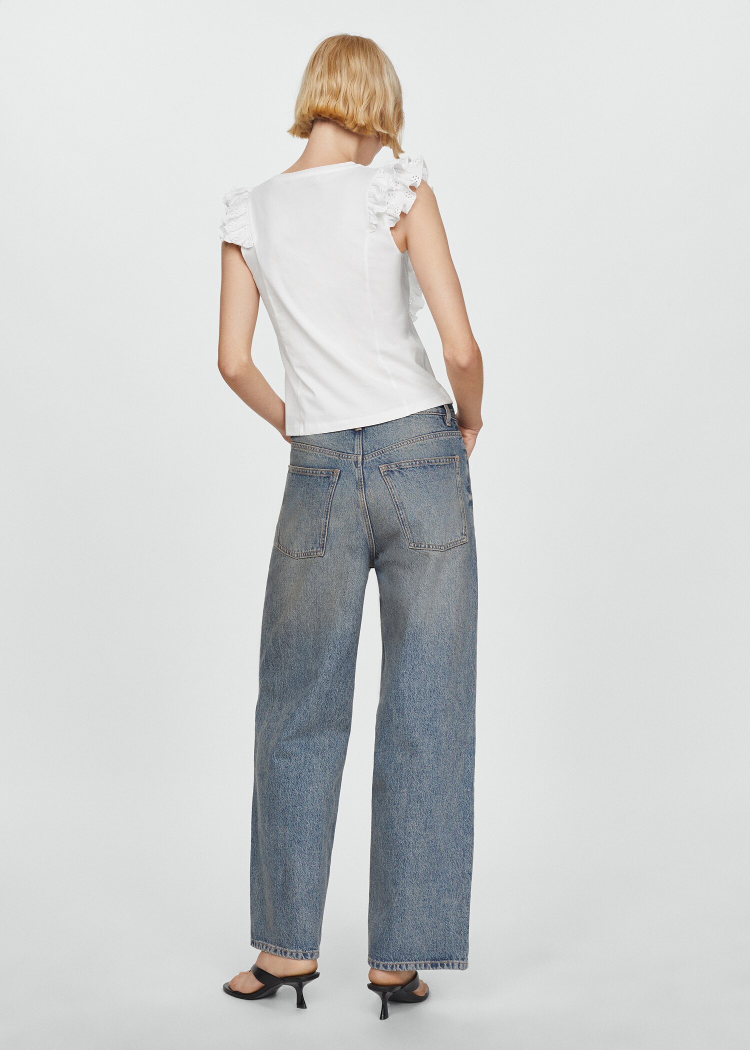 Frills cotton t-shirt - Reverse of the article