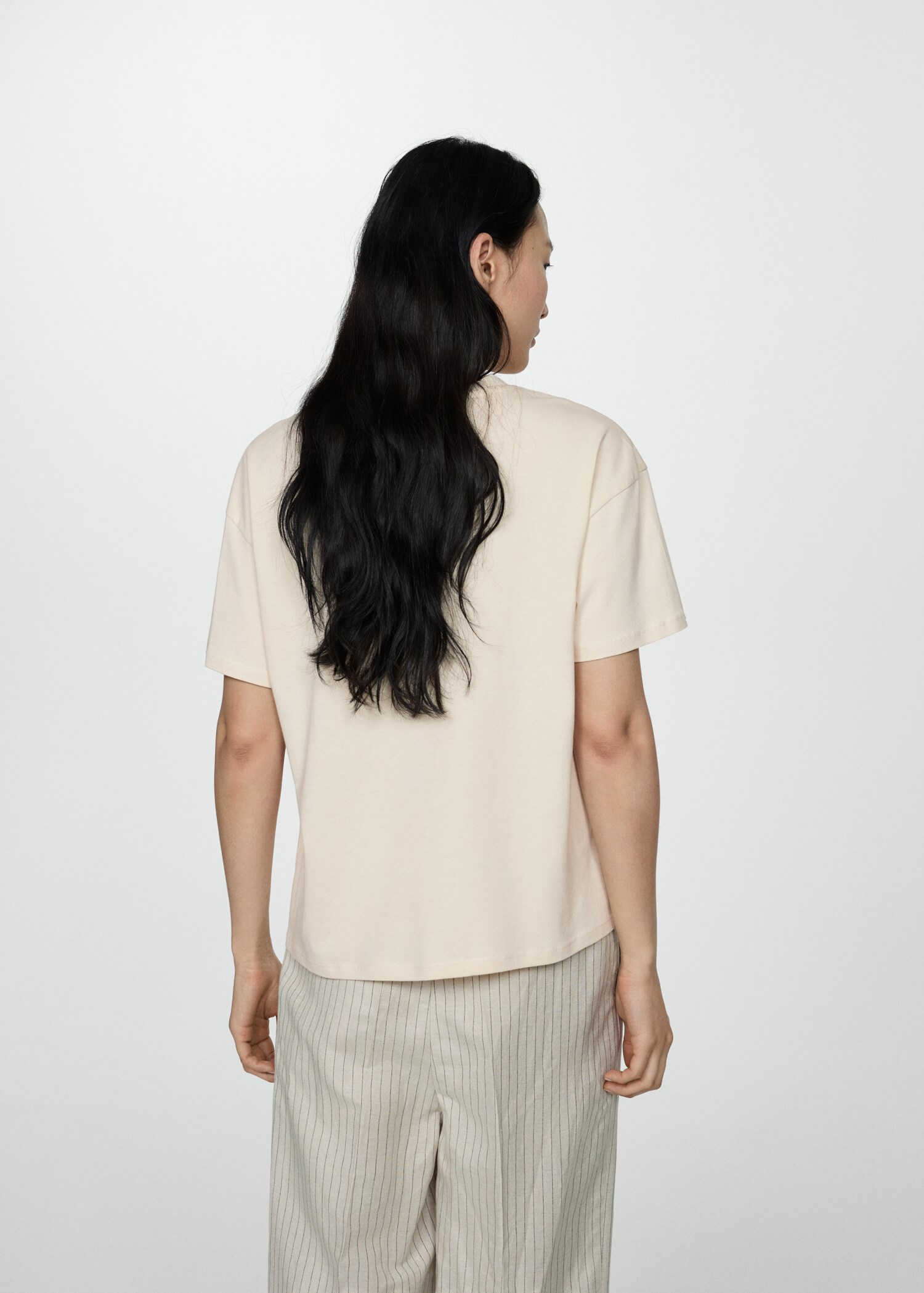 Printed cotton-blend t-shirt - Reverse of the article