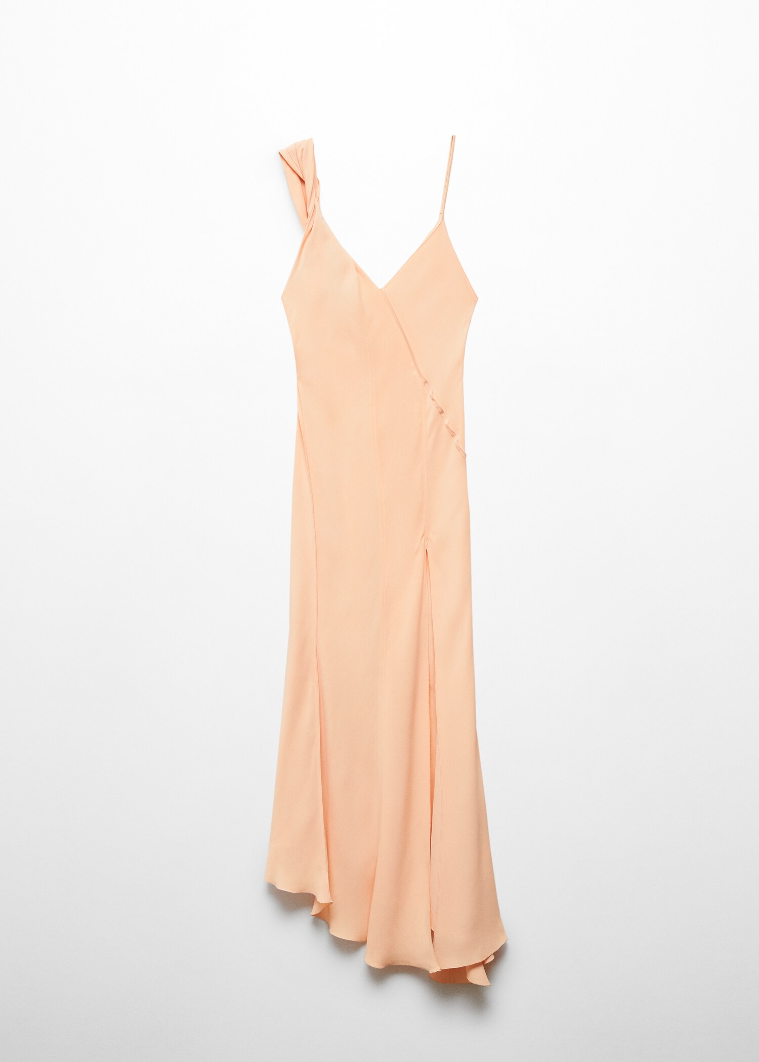 Asymmetrical dress with decorative stitching - Article without model