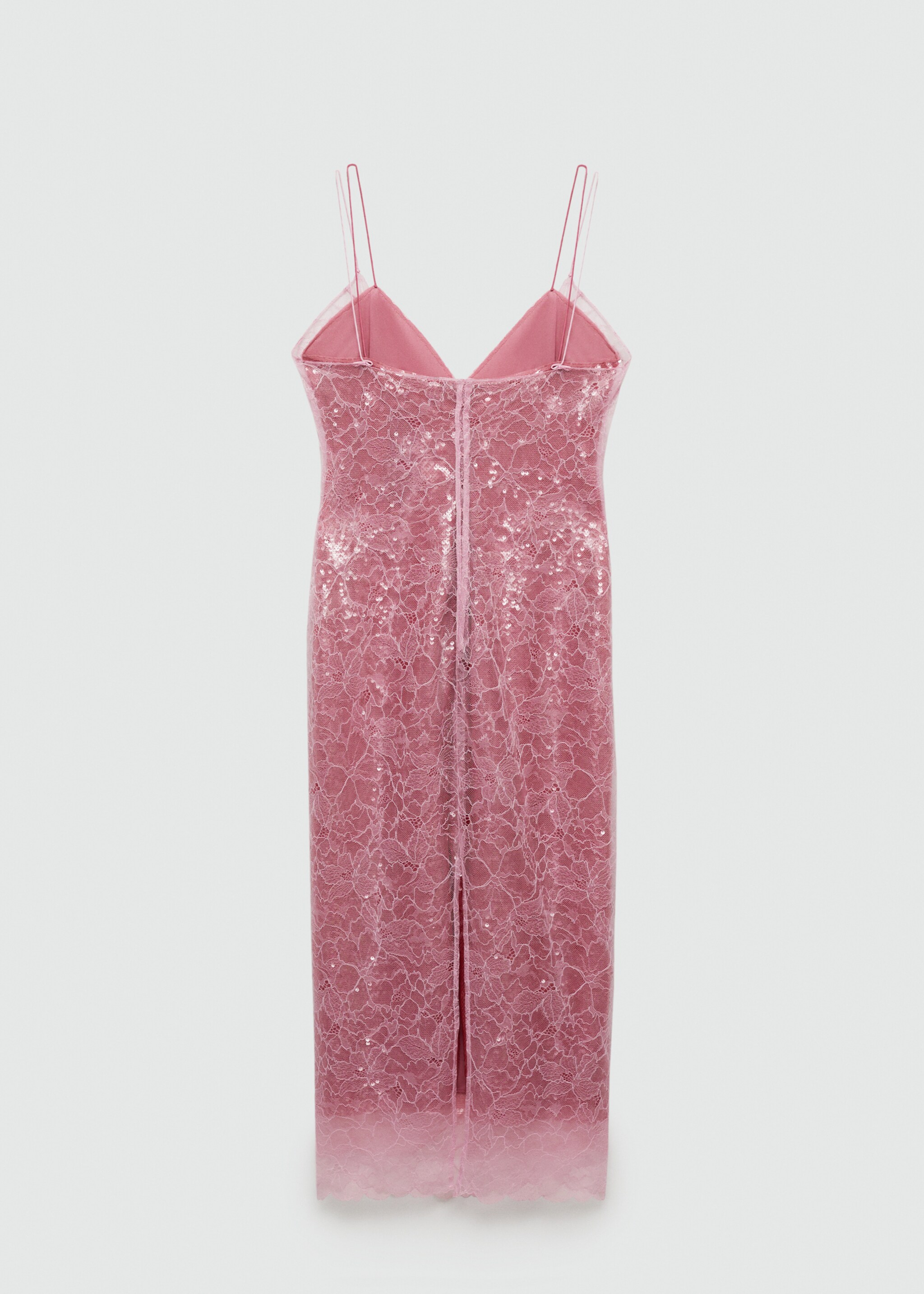 Vestido lencero encaje lentejuelas - Reverso del artículo