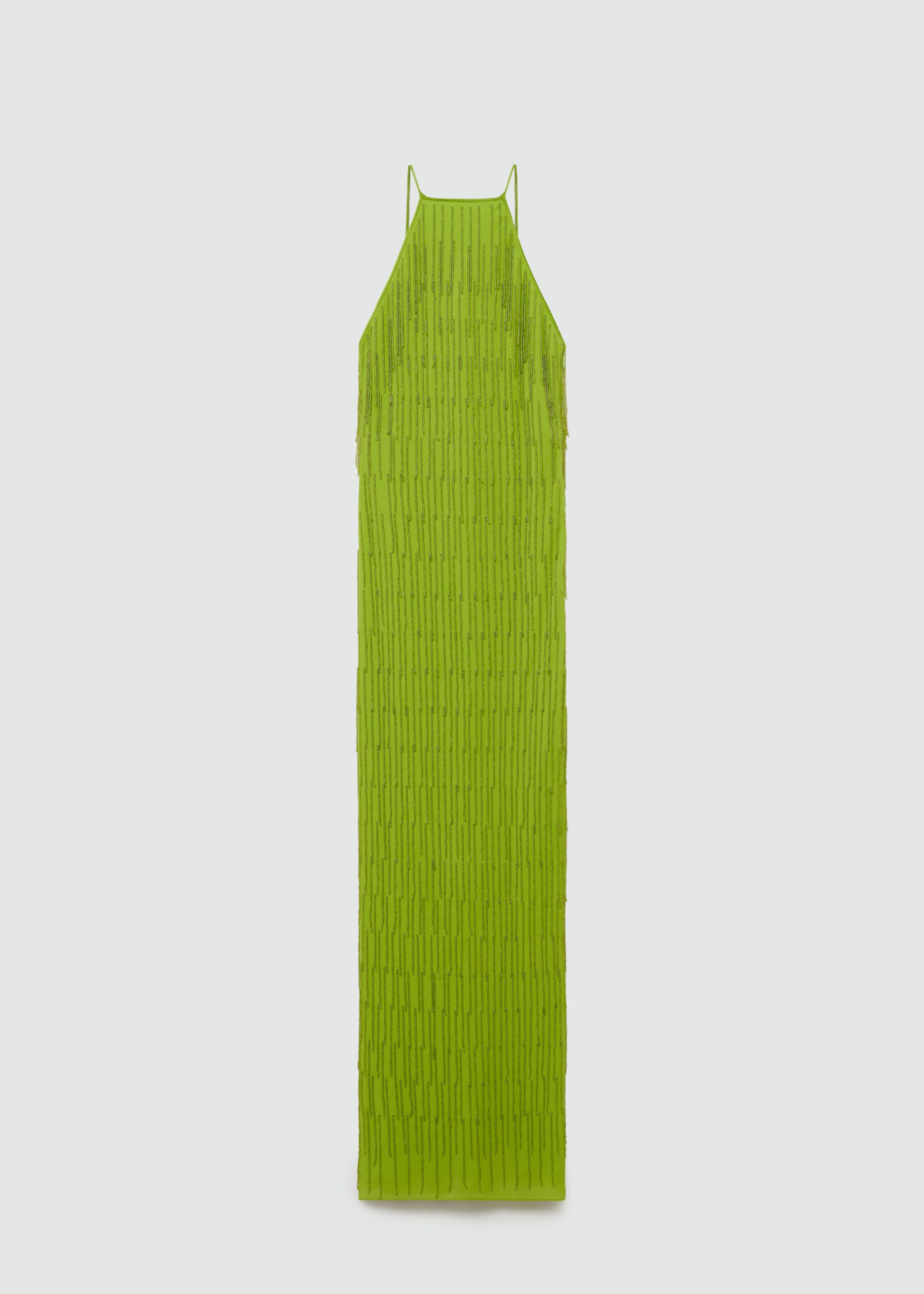 Halter dress with rhinestone fringes - Article without model
