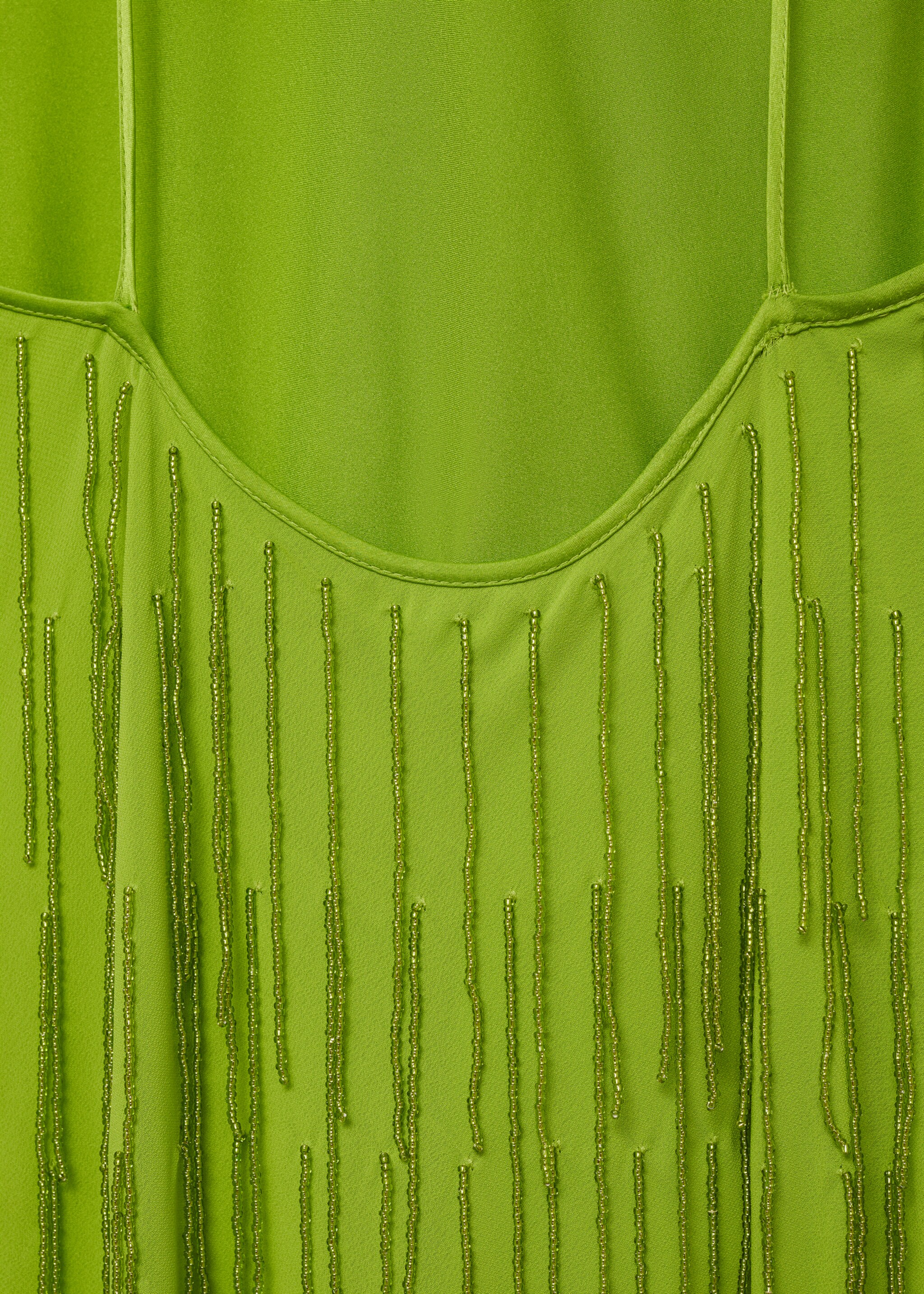 Halter dress with rhinestone fringes - Details of the article 0
