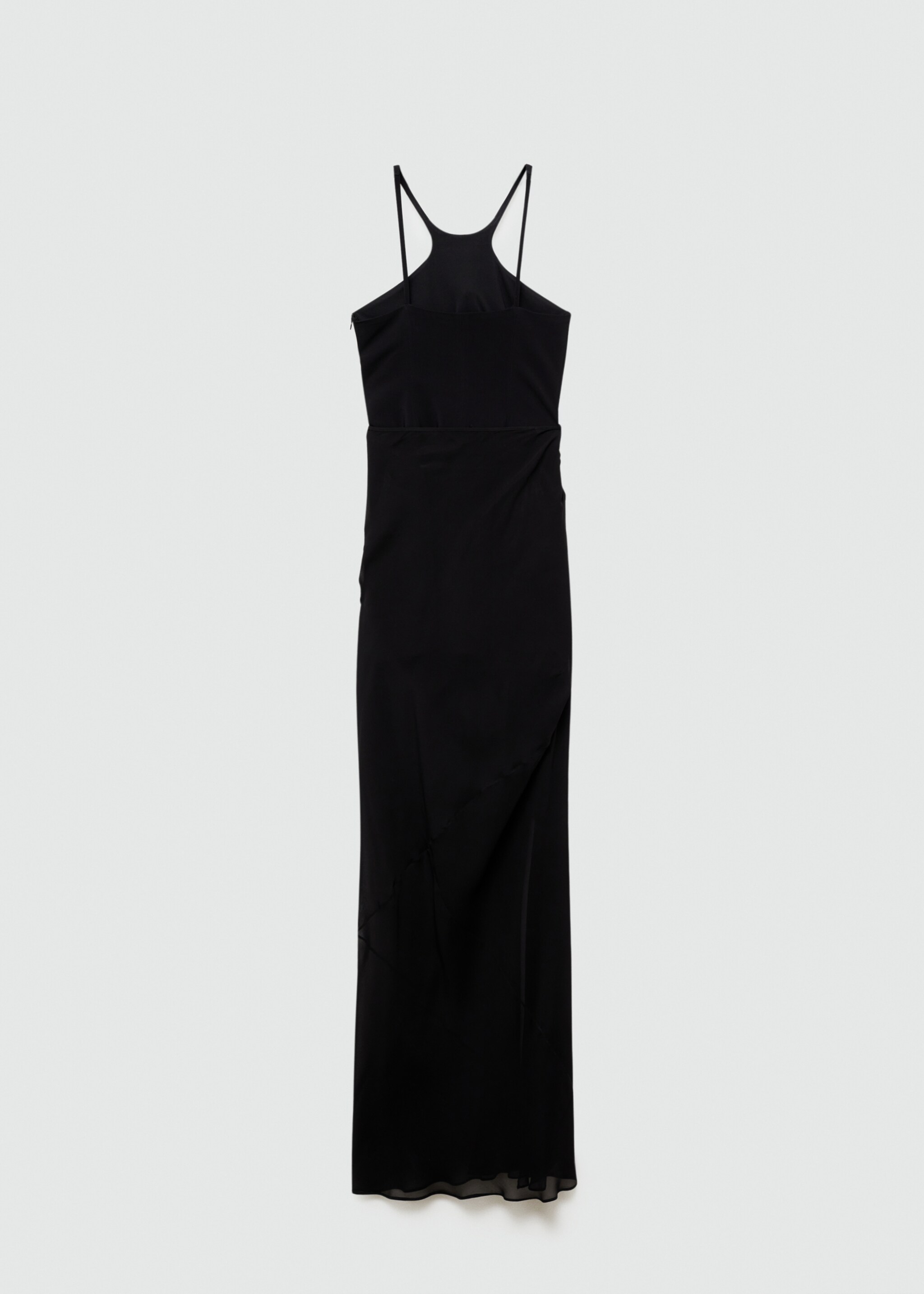 Vestido de saia semitransparente com broche - Verso do artigo