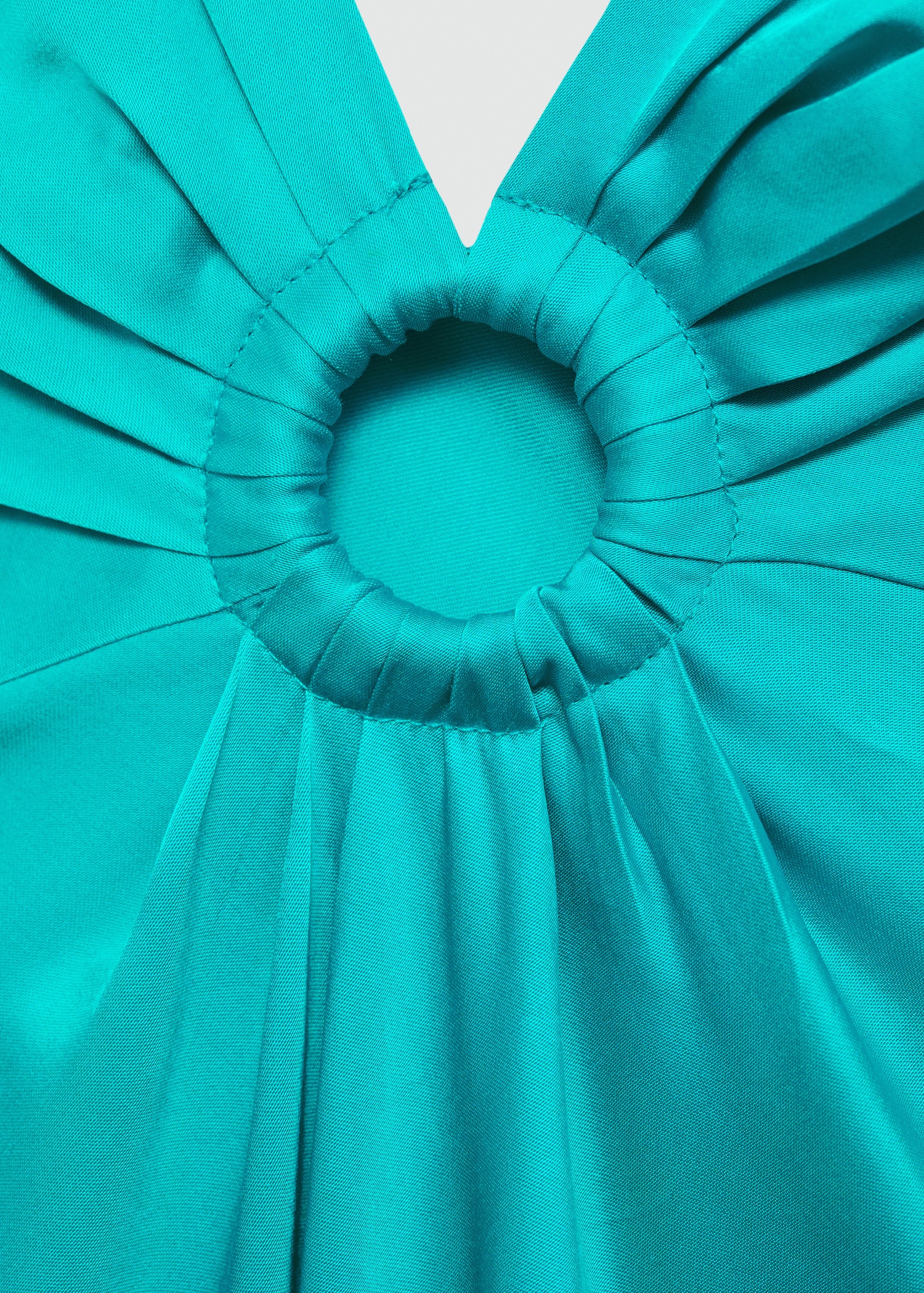 Vestido satinado tirantes Mujer MANGO OUTLET1