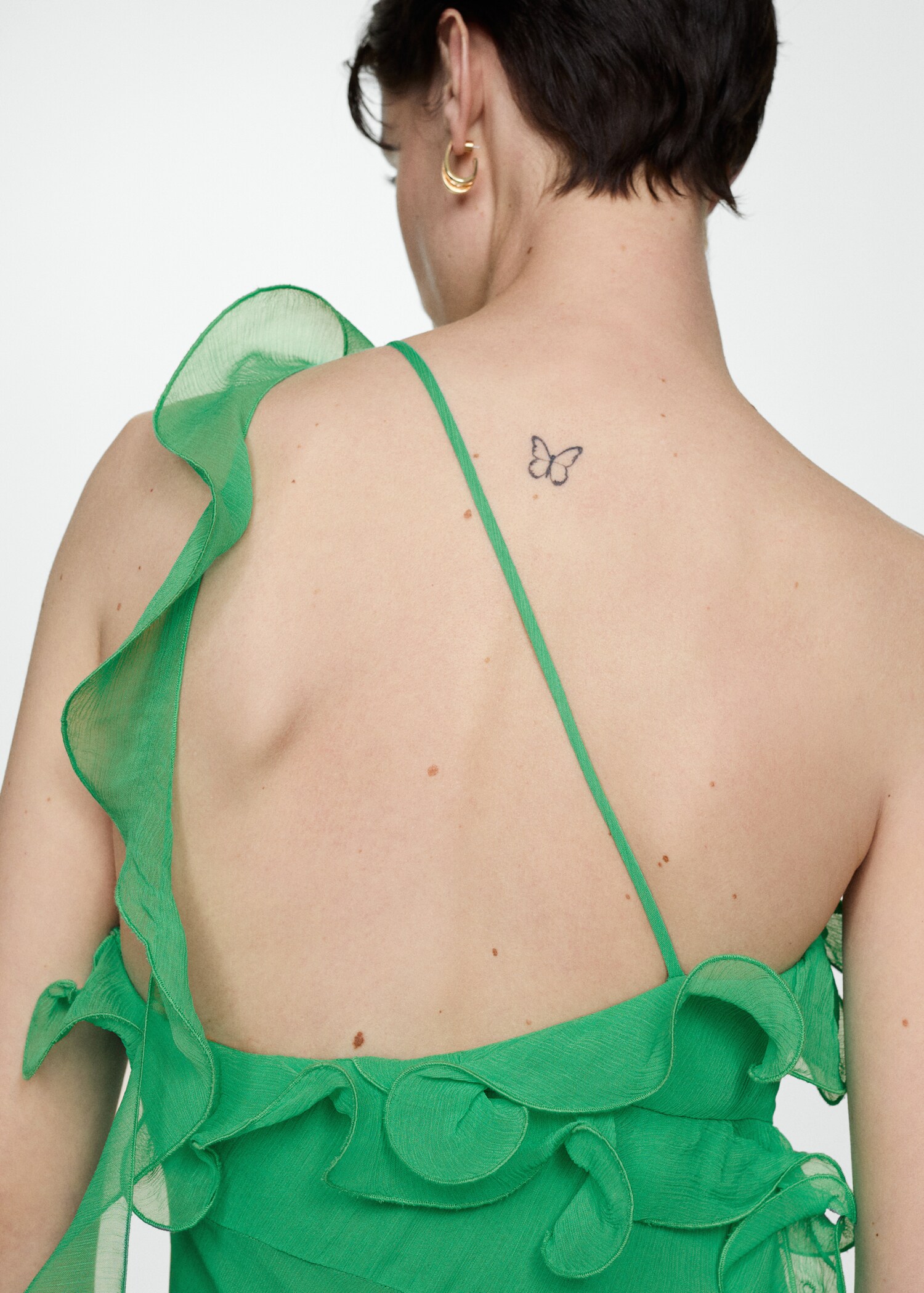 Asymmetrisches Kleid mit Volant - Detail des Artikels 6