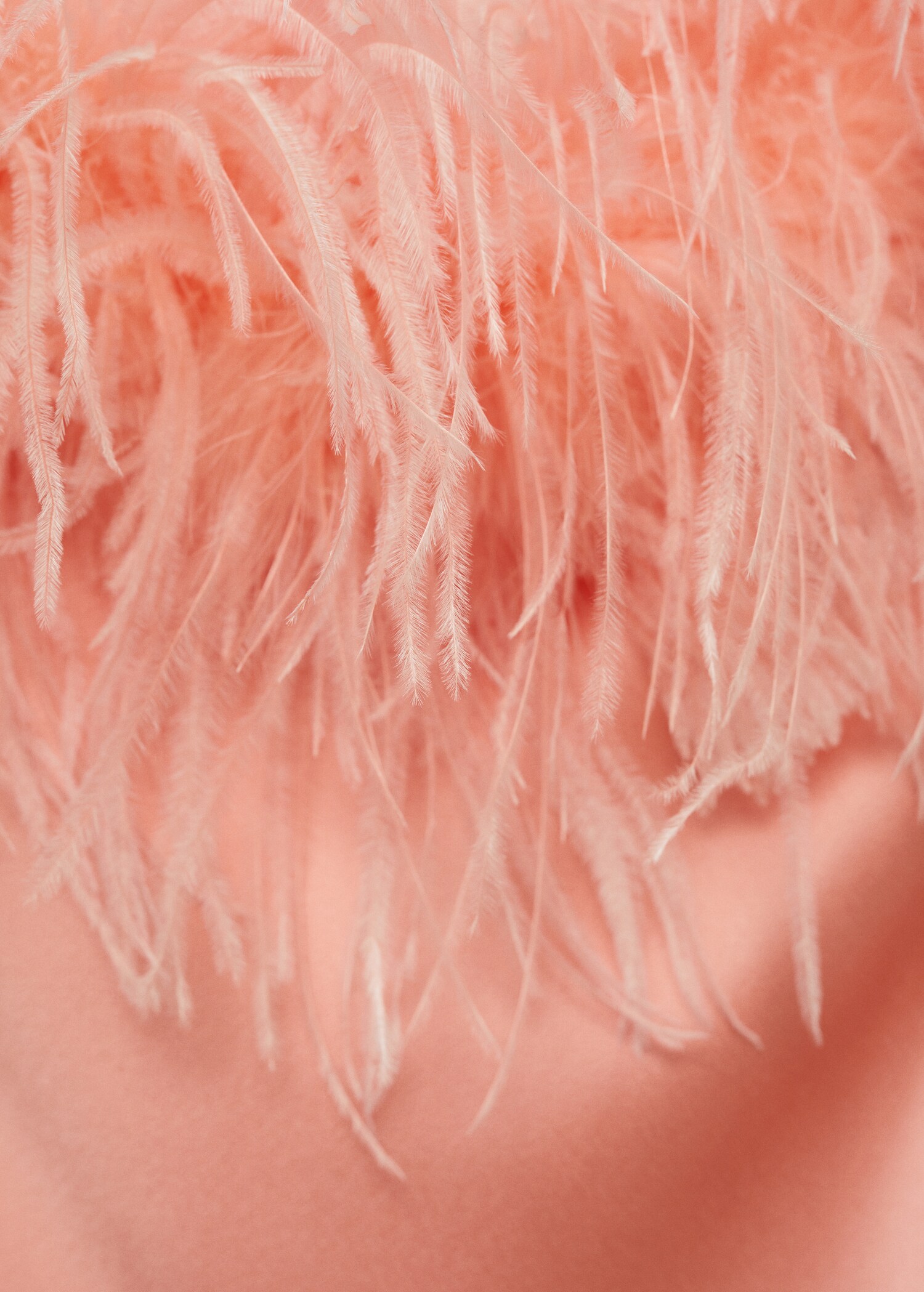 Satin dress with feather detail - Details of the article 8