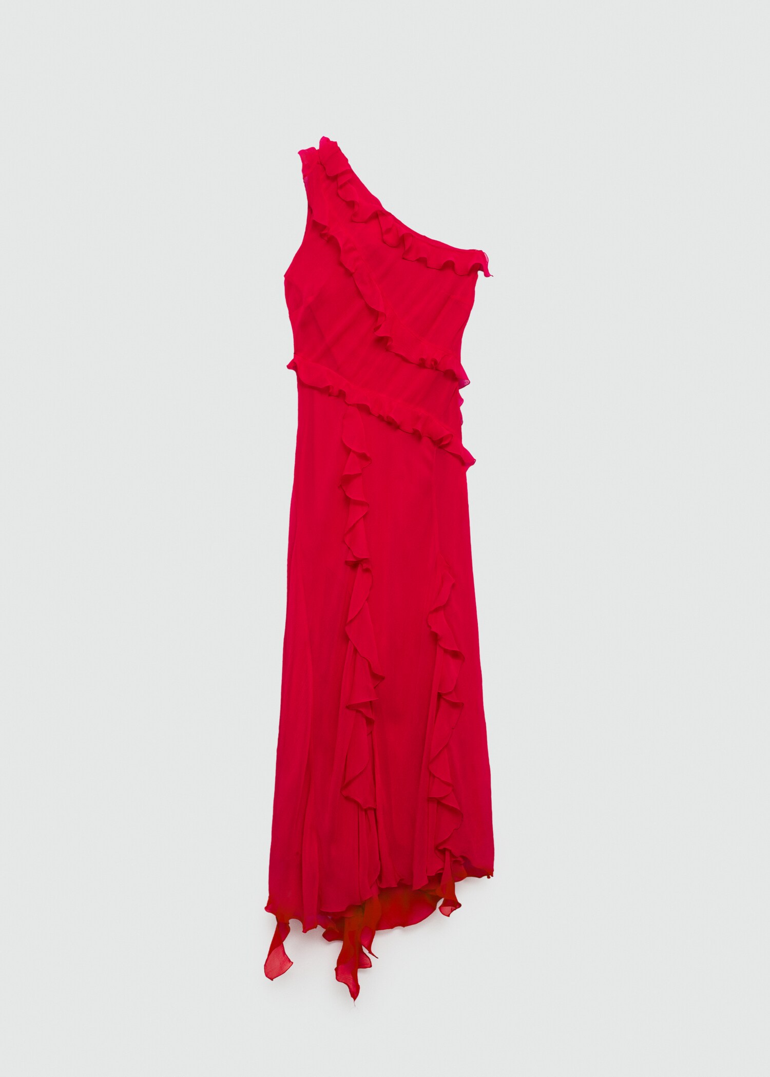 Asymmetrisches Rüschenkleid - Artikel ohne Model