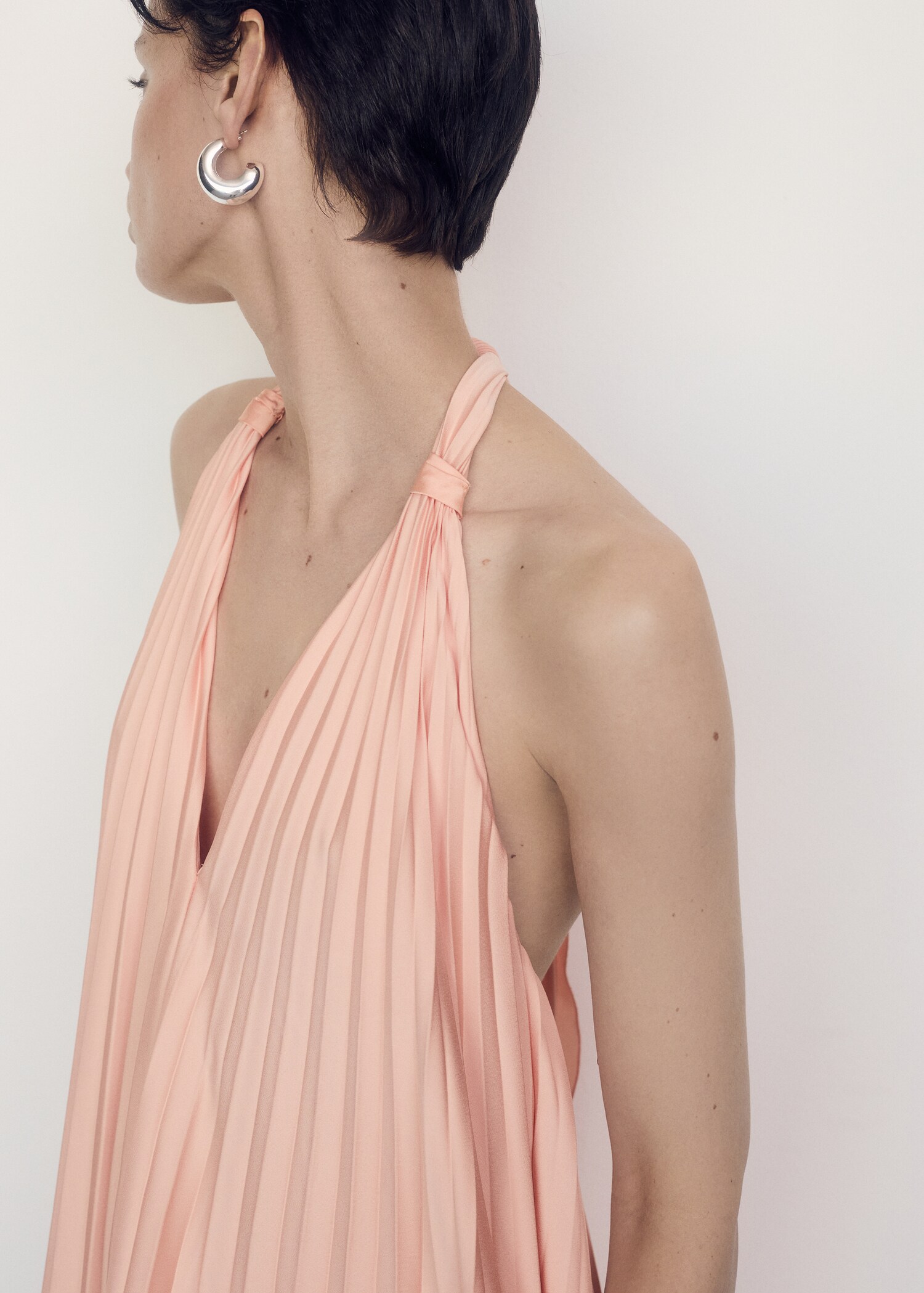 Pleated long dress - Details of the article 2
