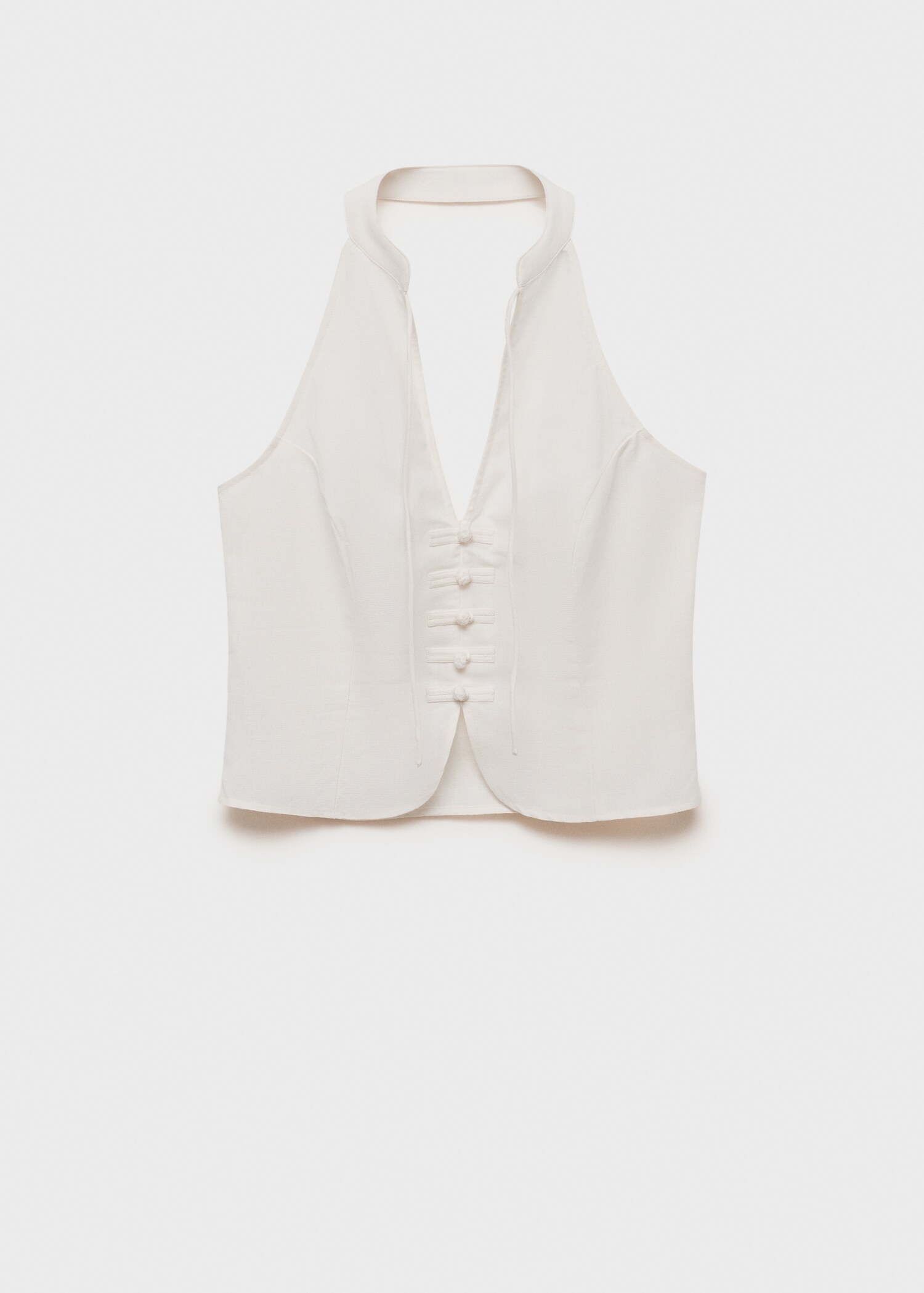 Halter-neck top with buttons - Article without model