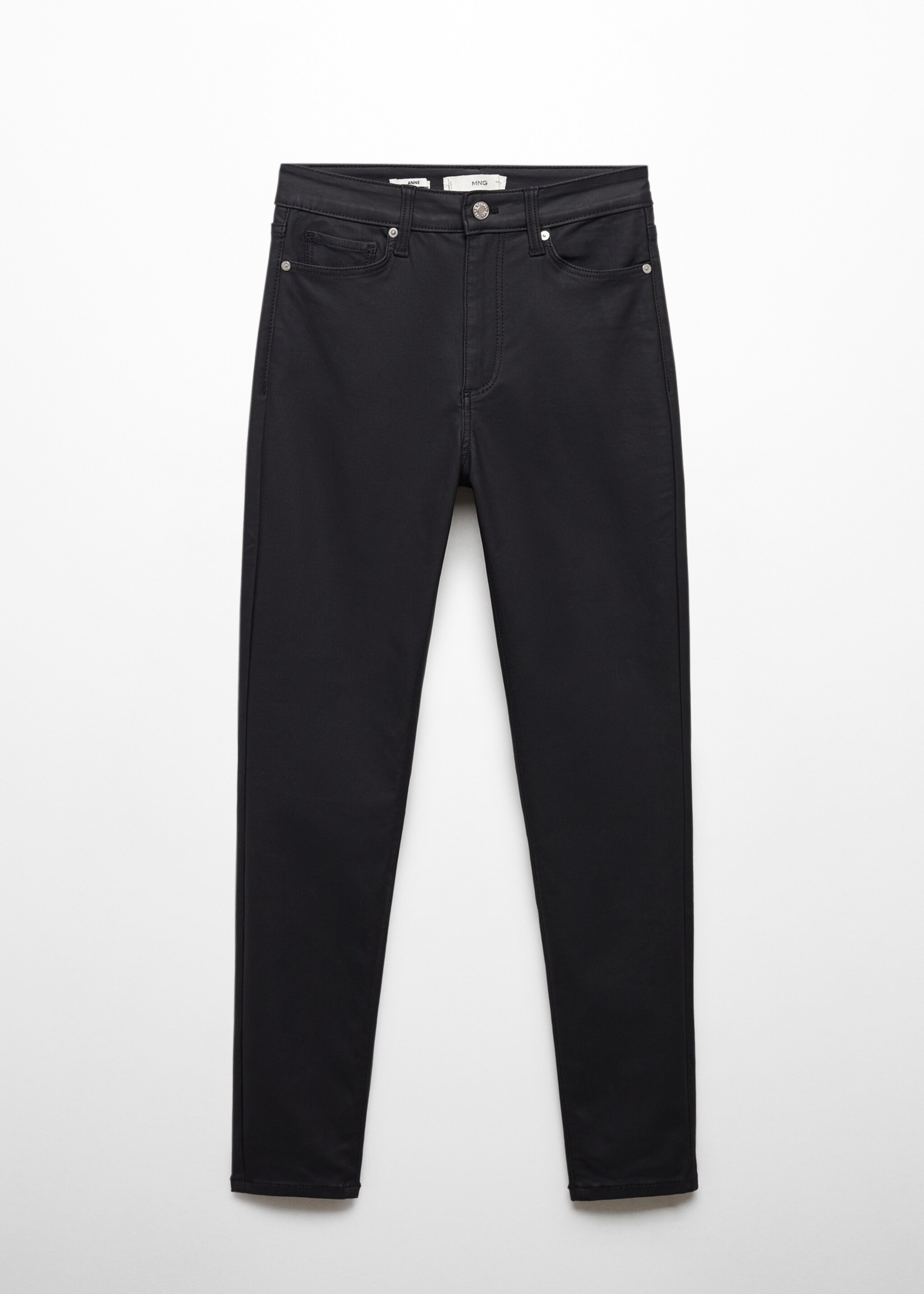 Skinny Coated-Jeans mit hohem Bund - Artikel ohne Model