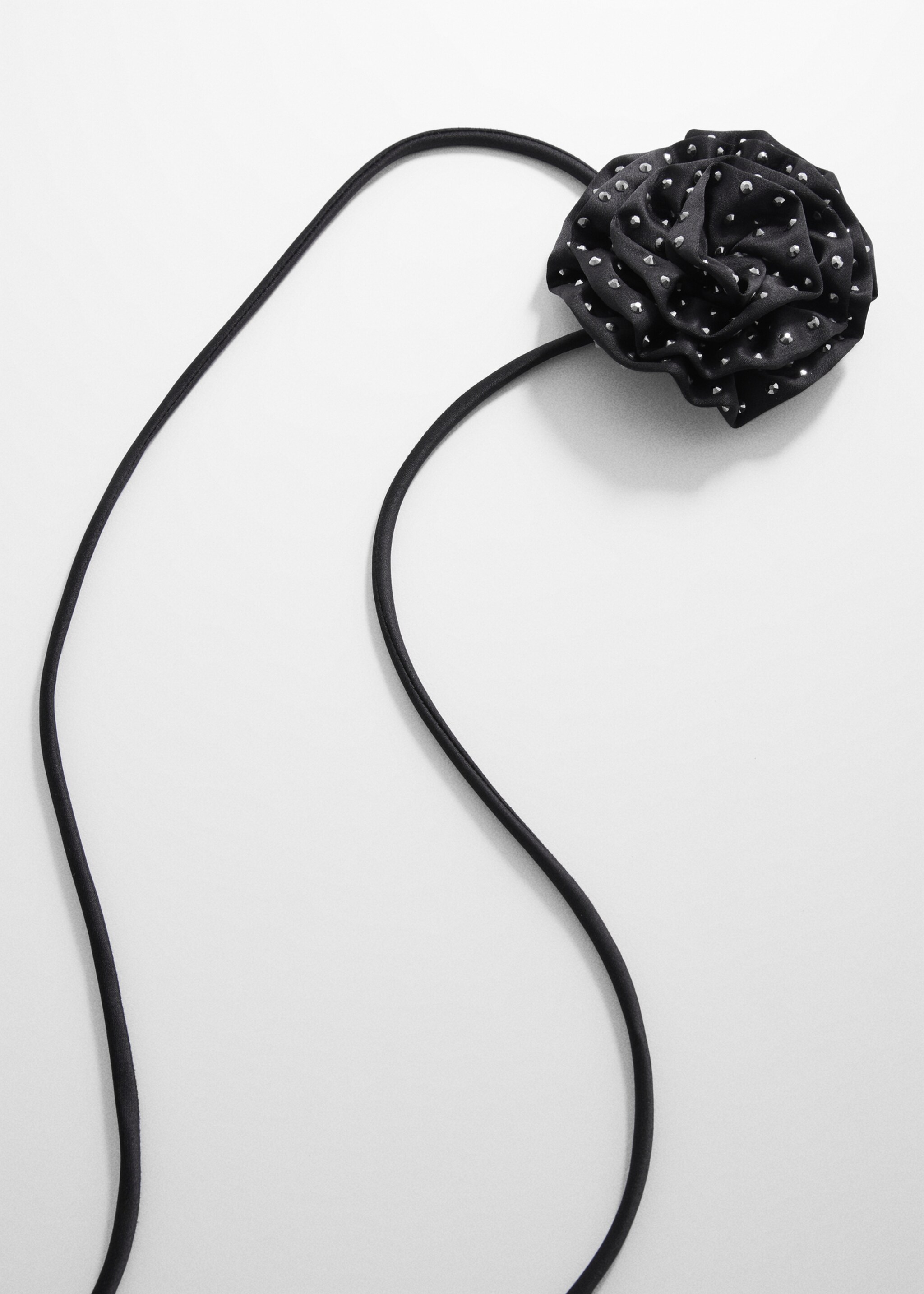 Maxi flower choker - Medium plane, Black. Ref: 67010268-00.