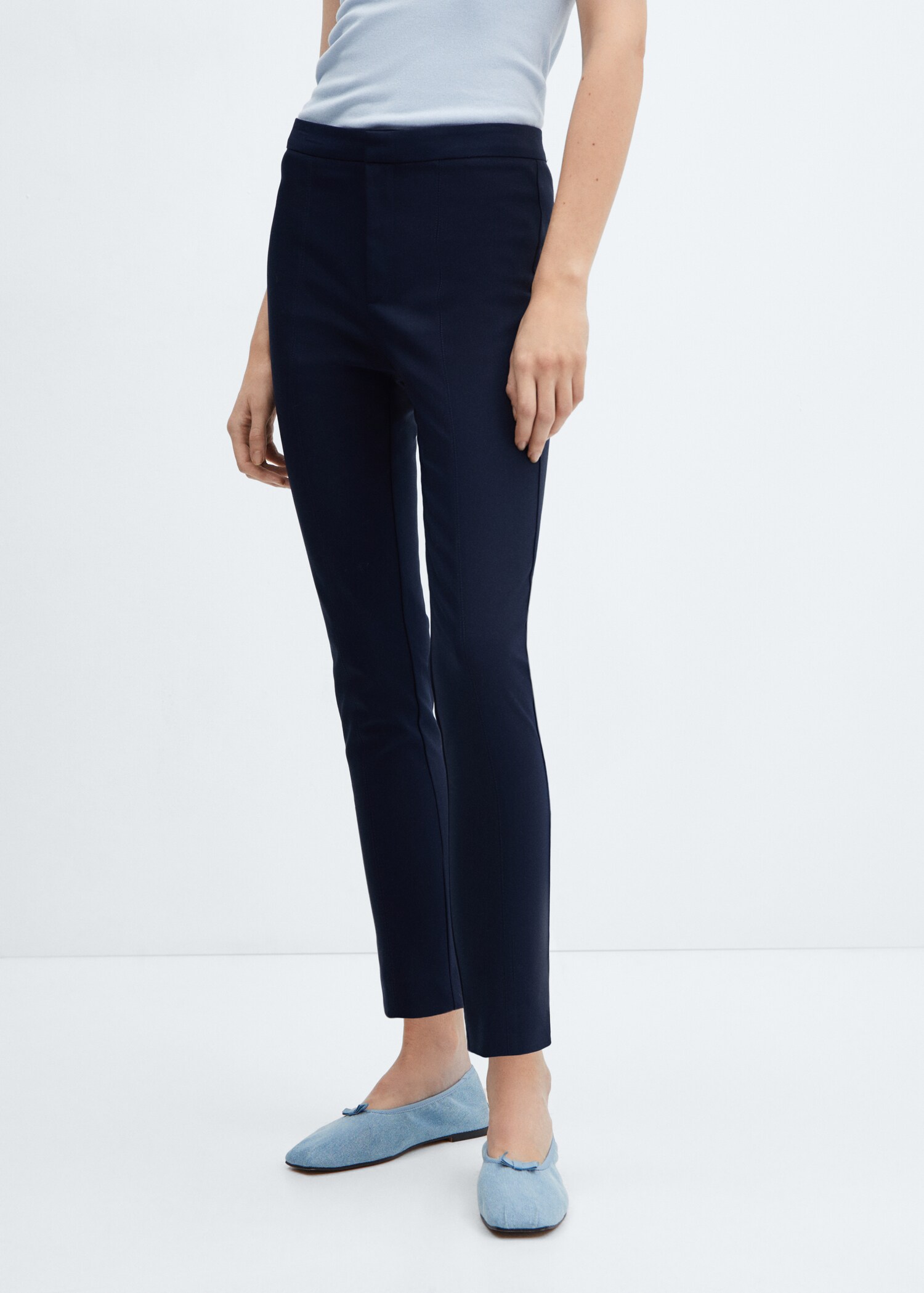 Crop skinny trousers - Medium plane