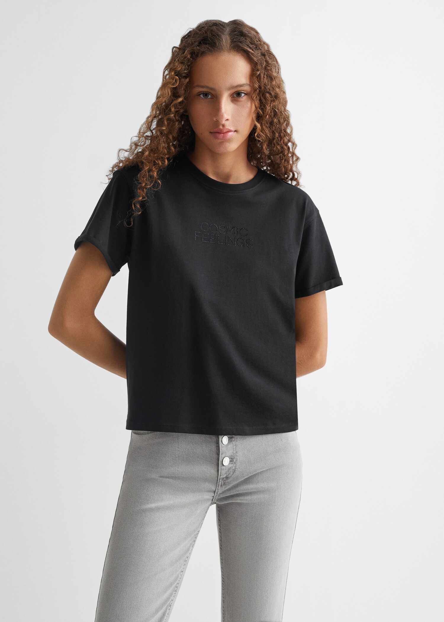 Short-sleeved t-shirt with message - Medium plane