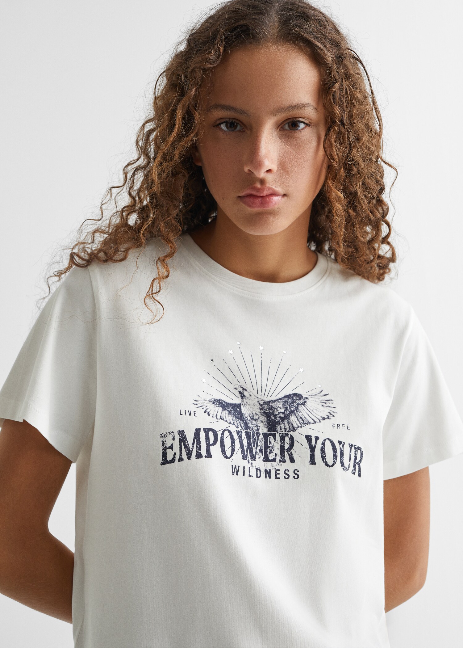 Printed cotton-blend T-shirt - Details of the article 1