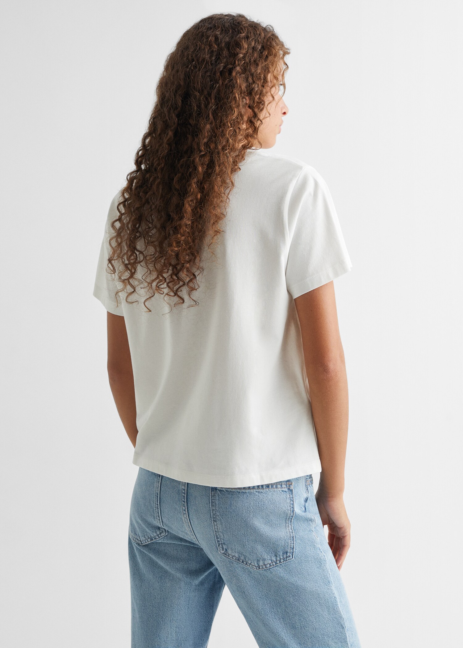 Printed cotton-blend T-shirt - Reverse of the article