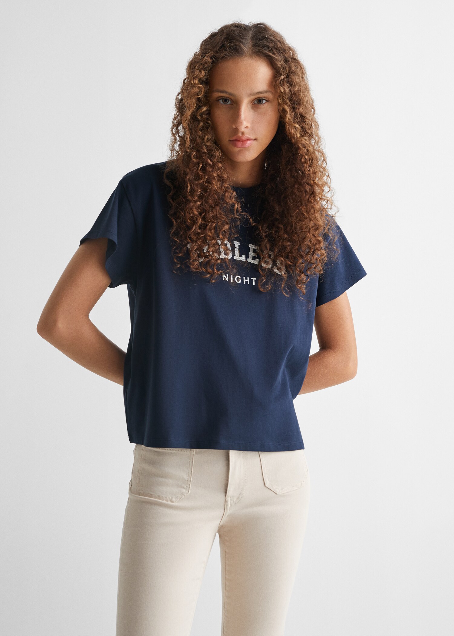 Printed message T-shirt - Medium plane