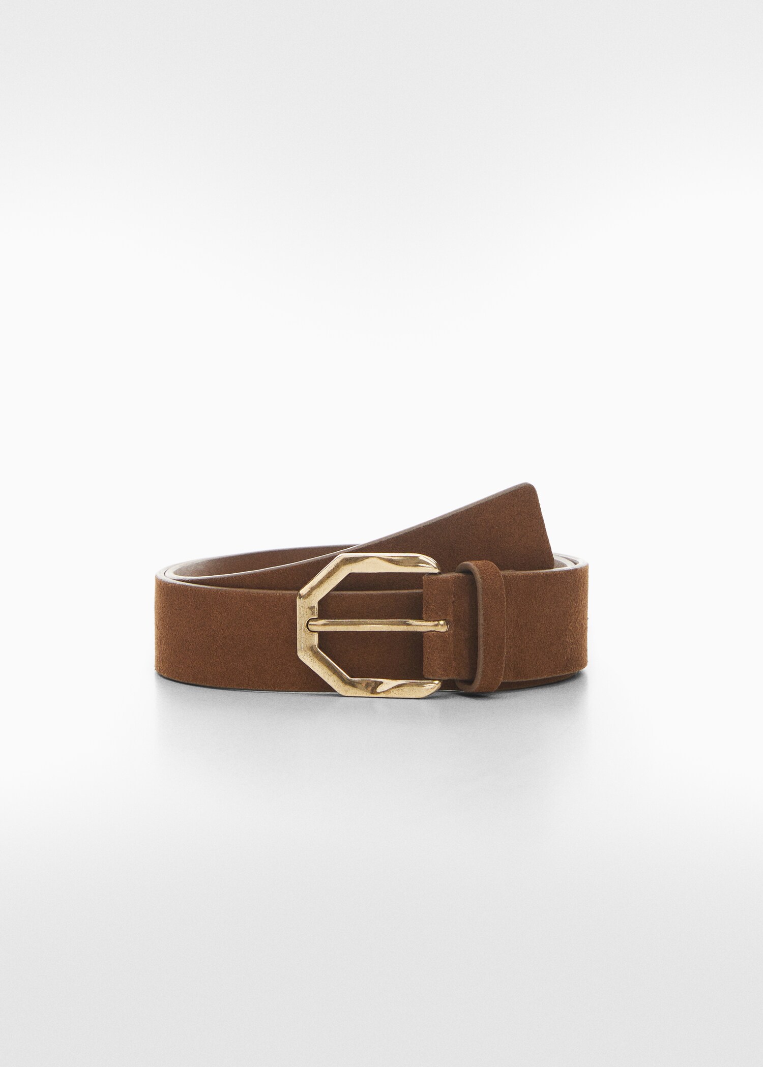 Ceinture cuir boucle irrégulière - Article sans modèle