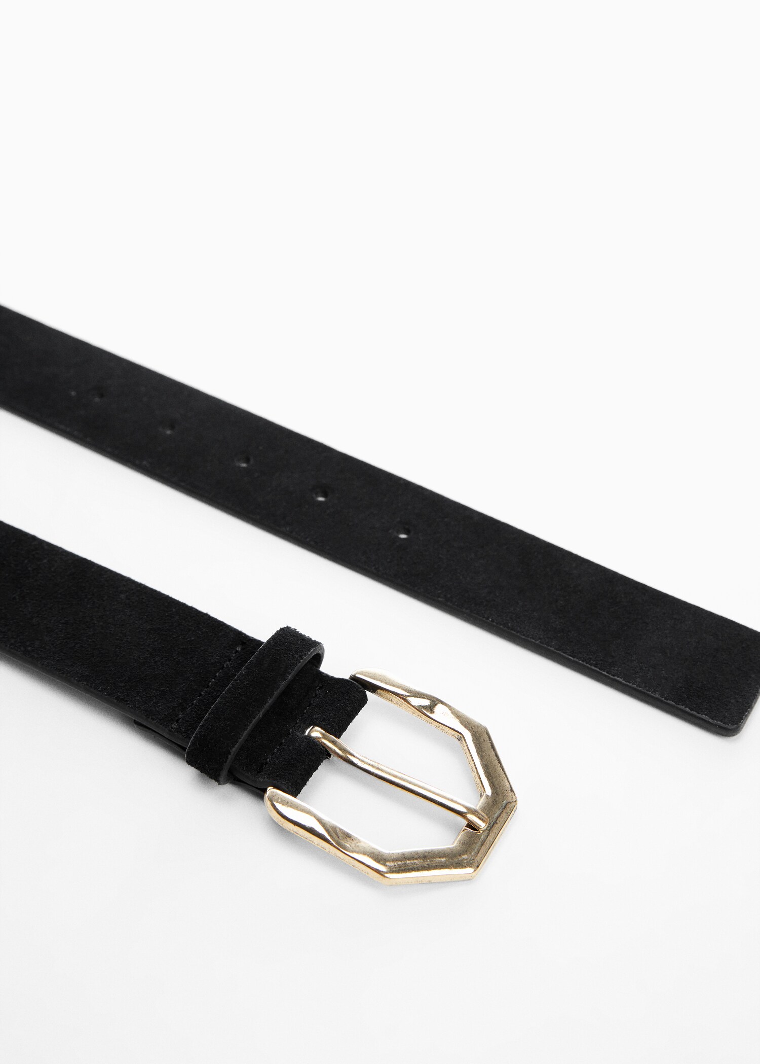 Ceinture cuir boucle irrégulière - Plan moyen