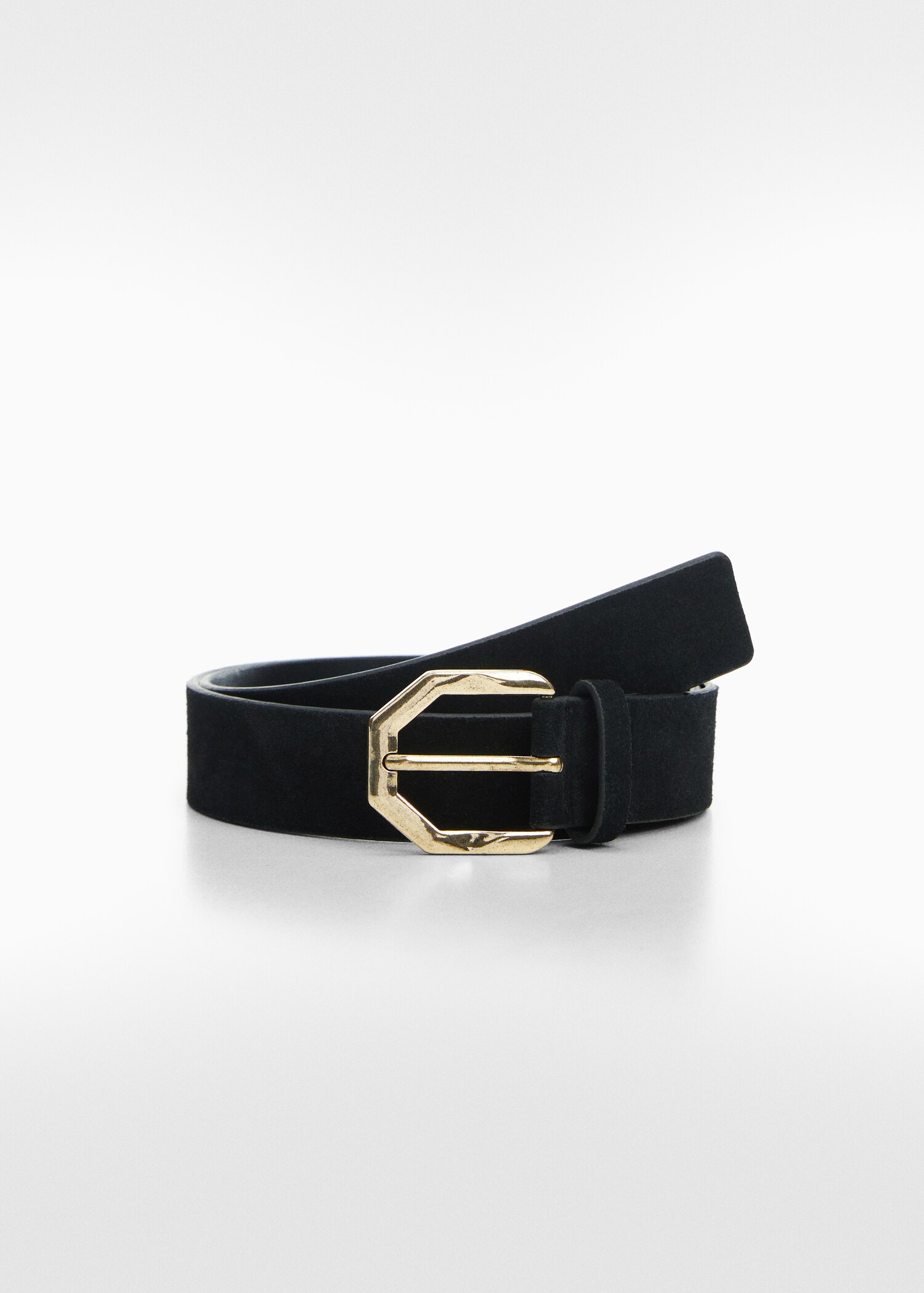 Ceinture cuir boucle irrégulière - Article sans modèle
