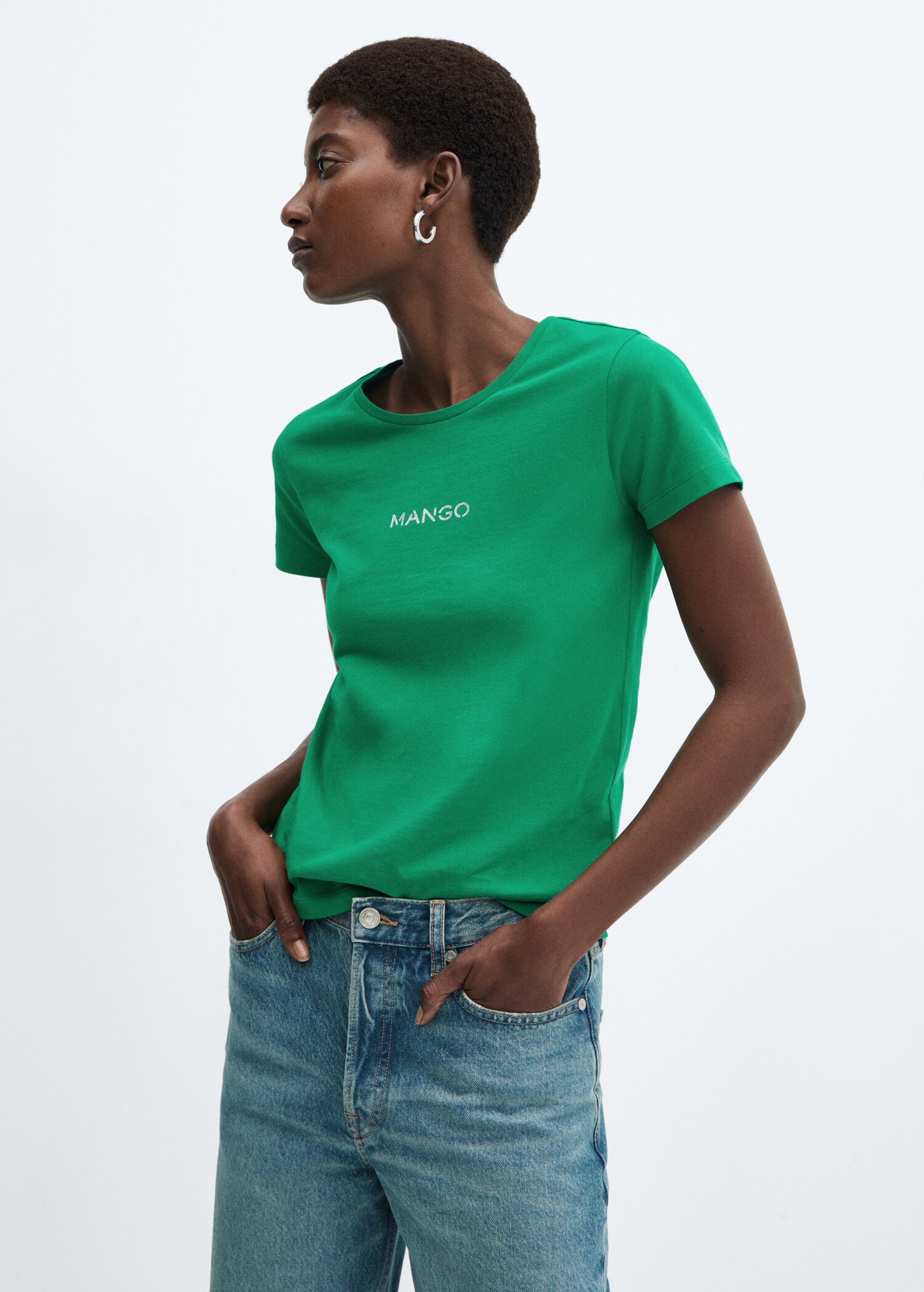 Camiseta algodón logo - Plano medio
