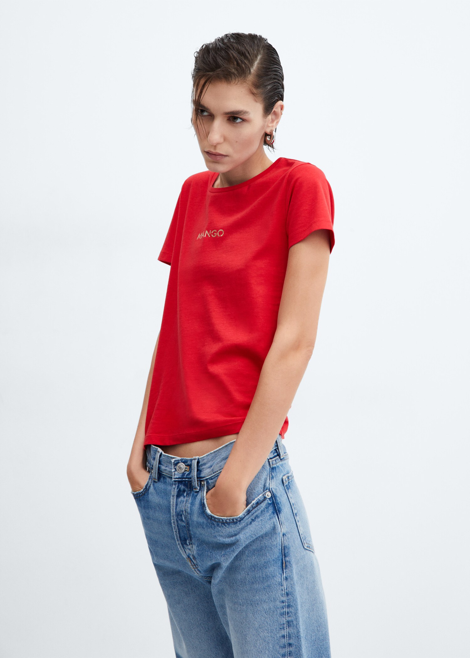Camiseta algodón logo - Plano medio