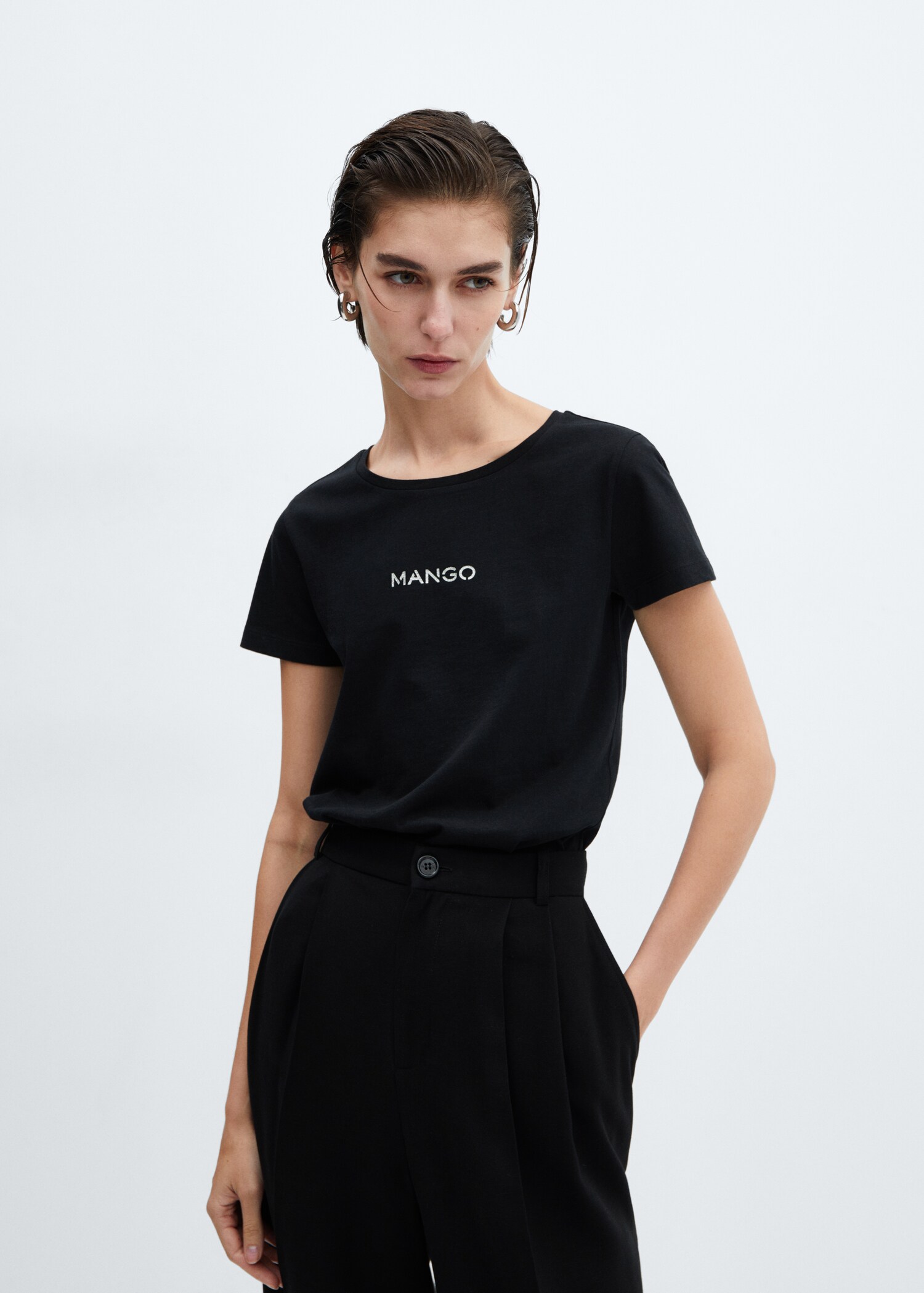 Camiseta algodón logo - Plano medio