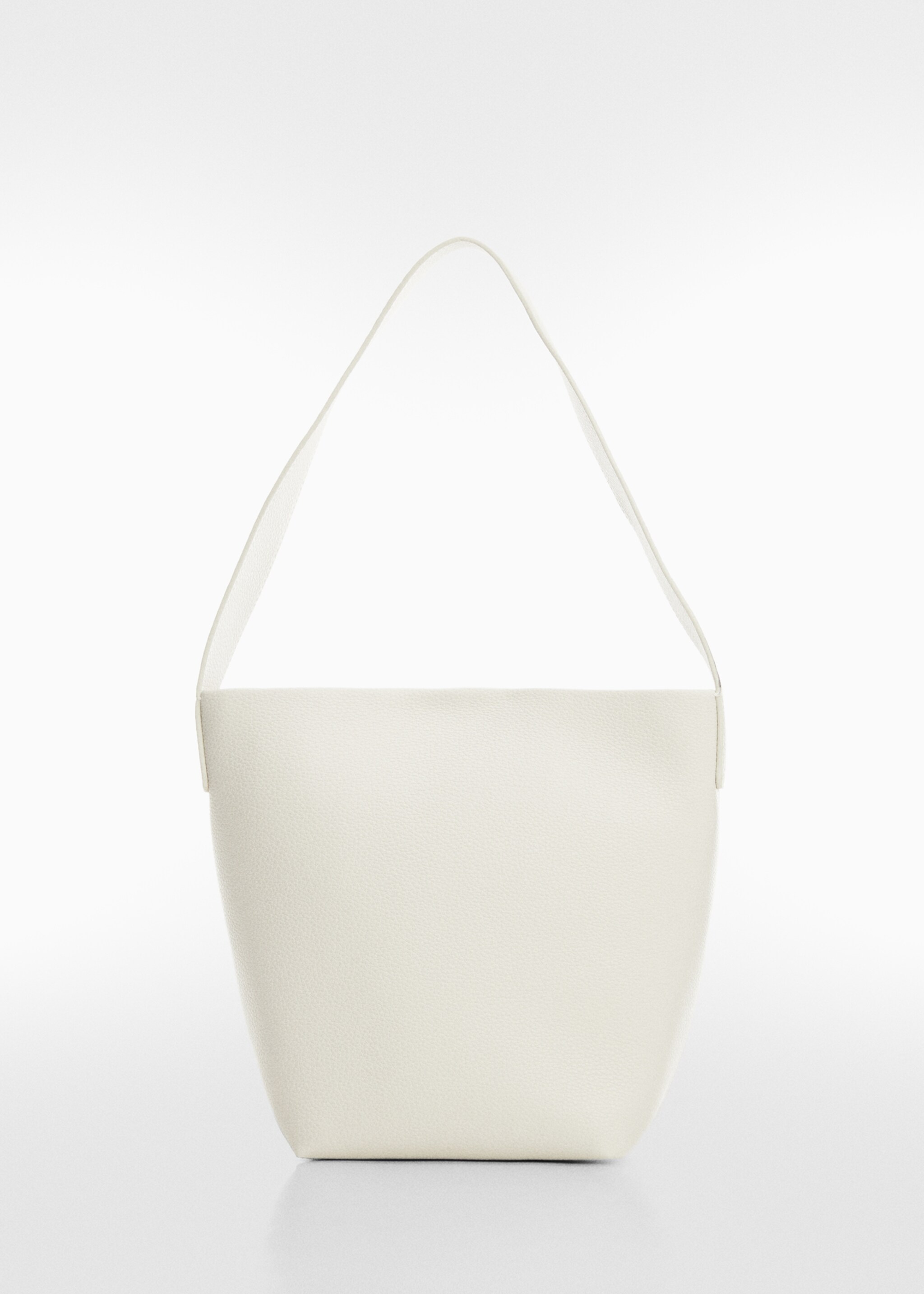 Faux-leather bucket handbag - Article without model, Off White. Ref: 67010440-00.