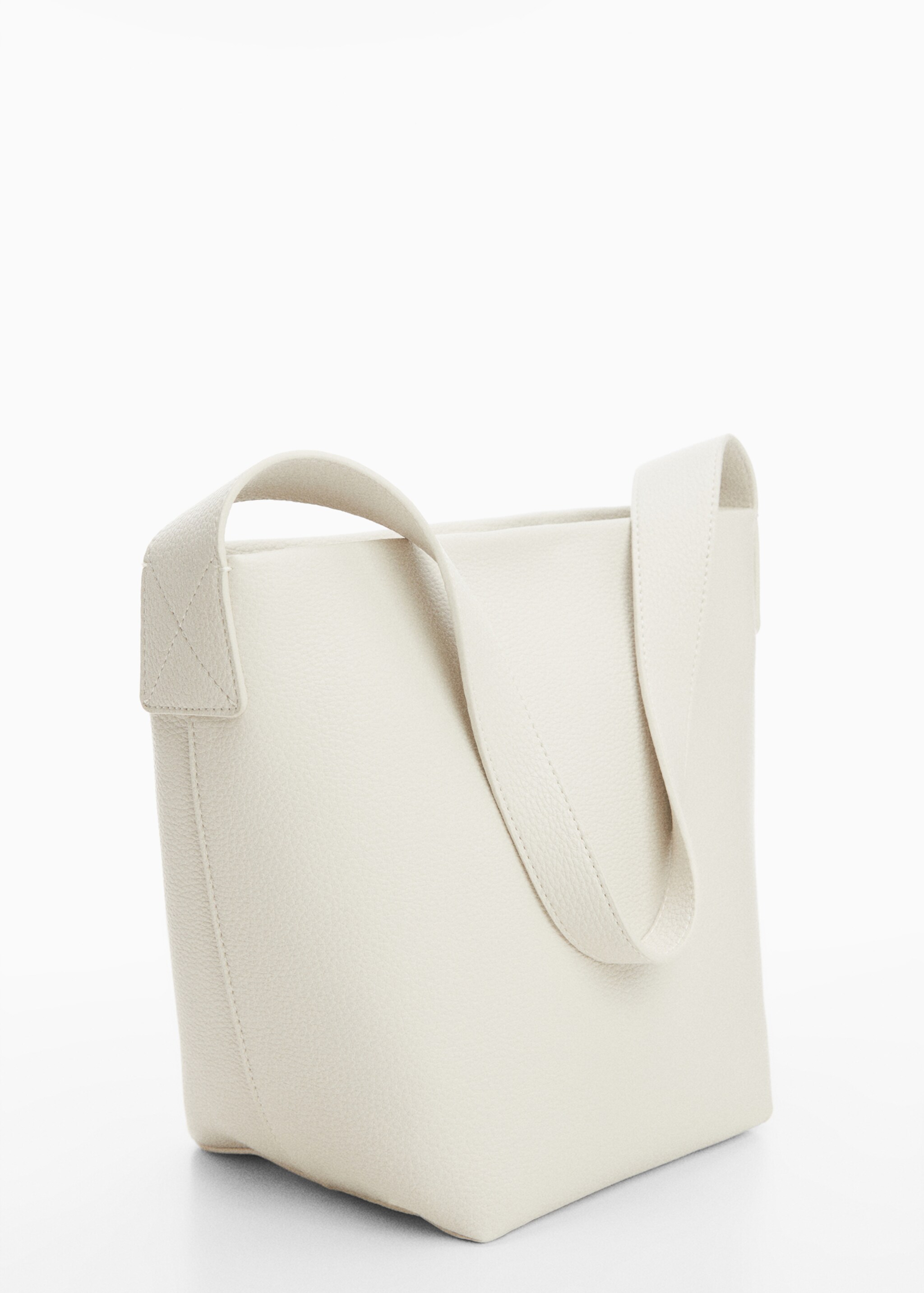 Faux-leather bucket handbag - Details of the article 1, Off White. Ref: 67010440-00.