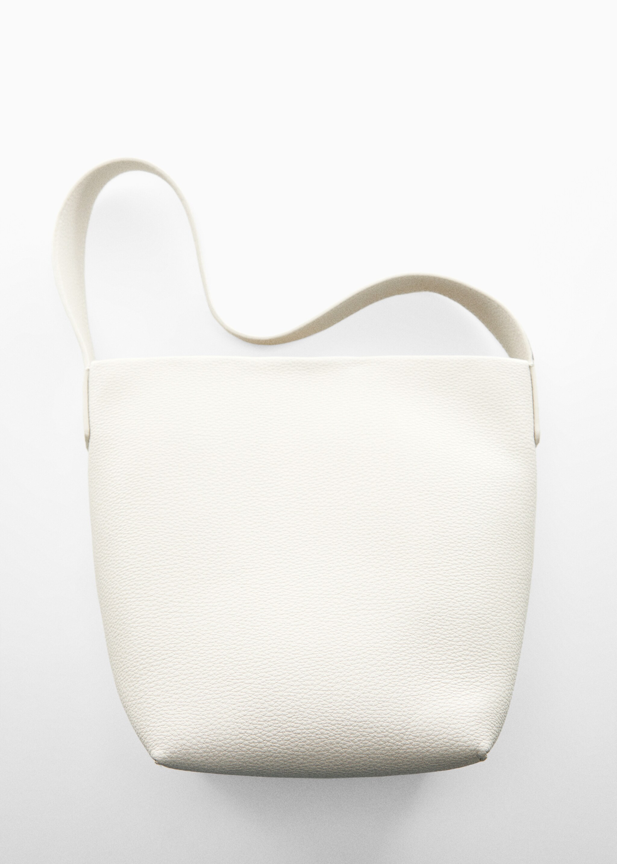 Faux-leather bucket handbag - Details of the article 5, Off White. Ref: 67010440-00.