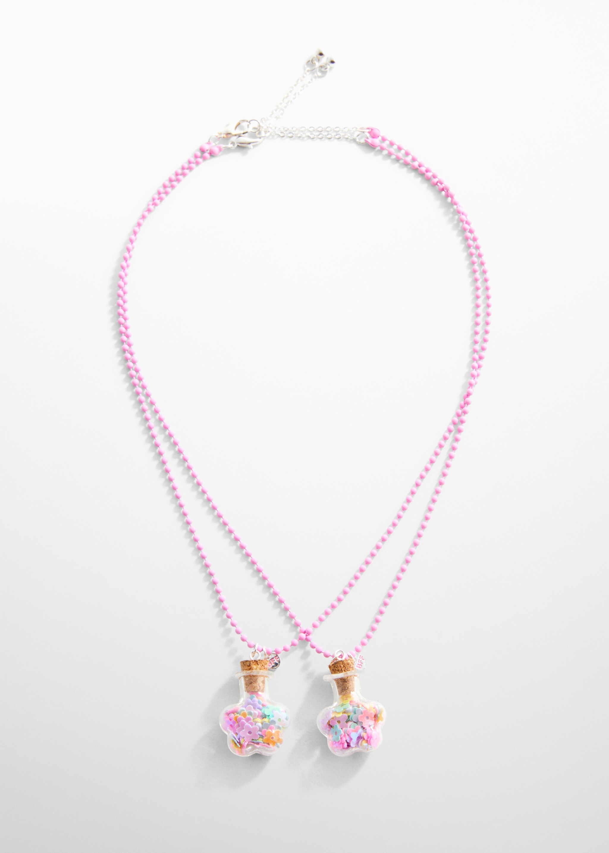 2er-Pack Best Friends-Halsketten - Artikel ohne Model, Rosa. Ref: 67010443-00.