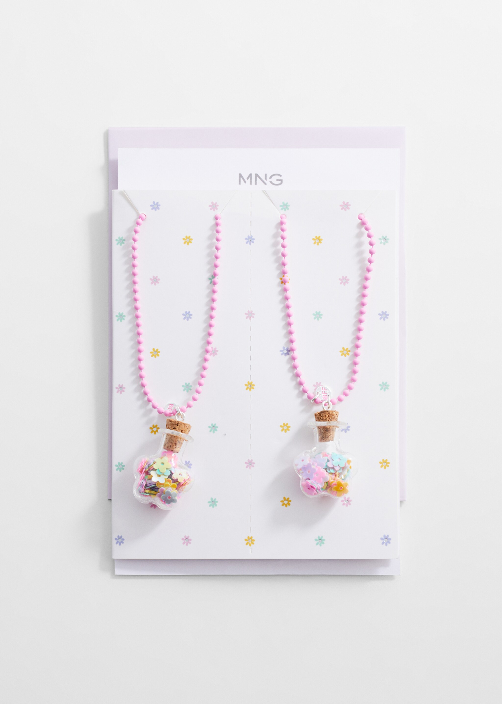 2er-Pack Best Friends-Halsketten - Detail des Artikels 2, Rosa. Ref: 67010443-00.