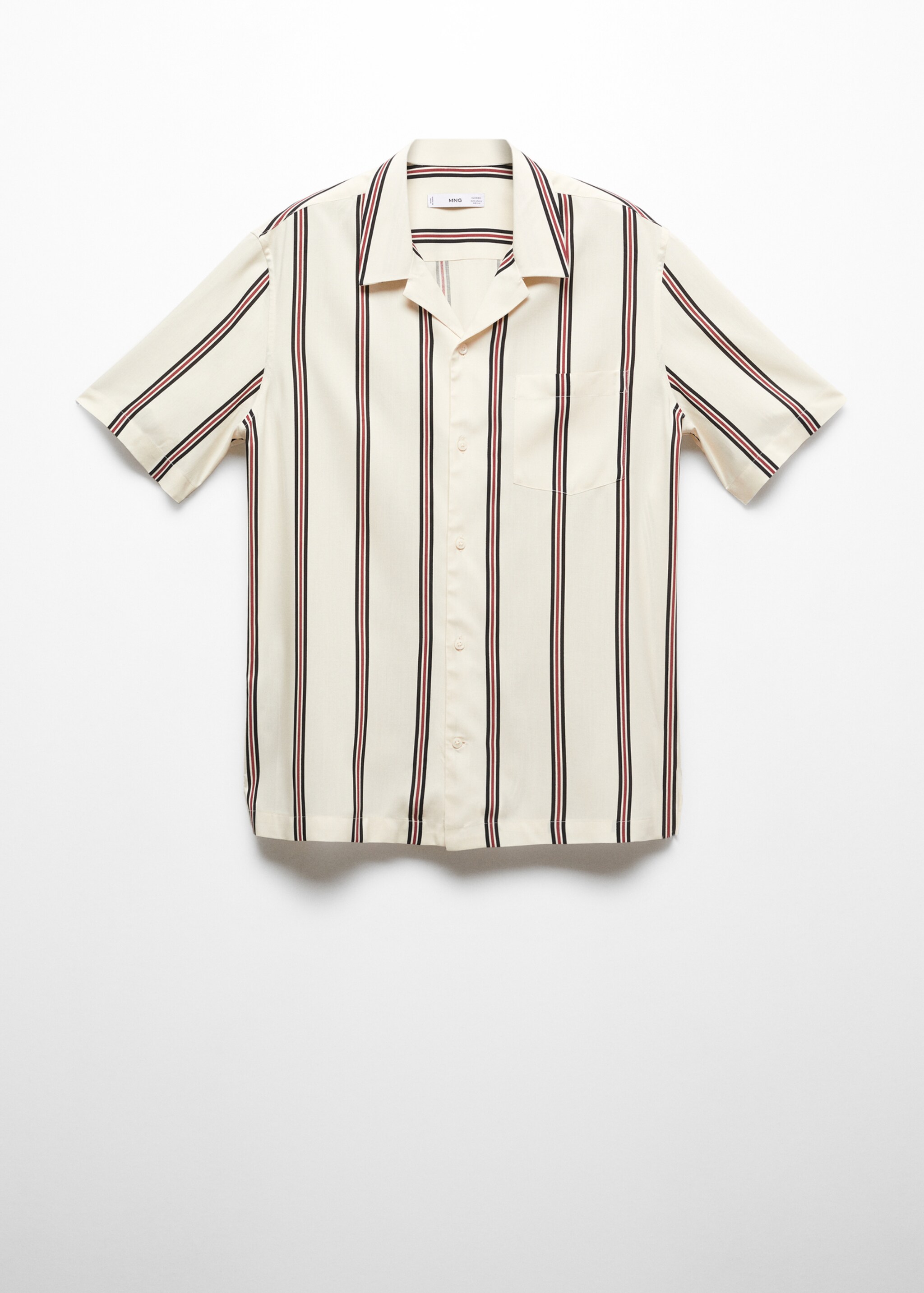 Camisa de bowling fluida às riscas - Artigo sem modelo