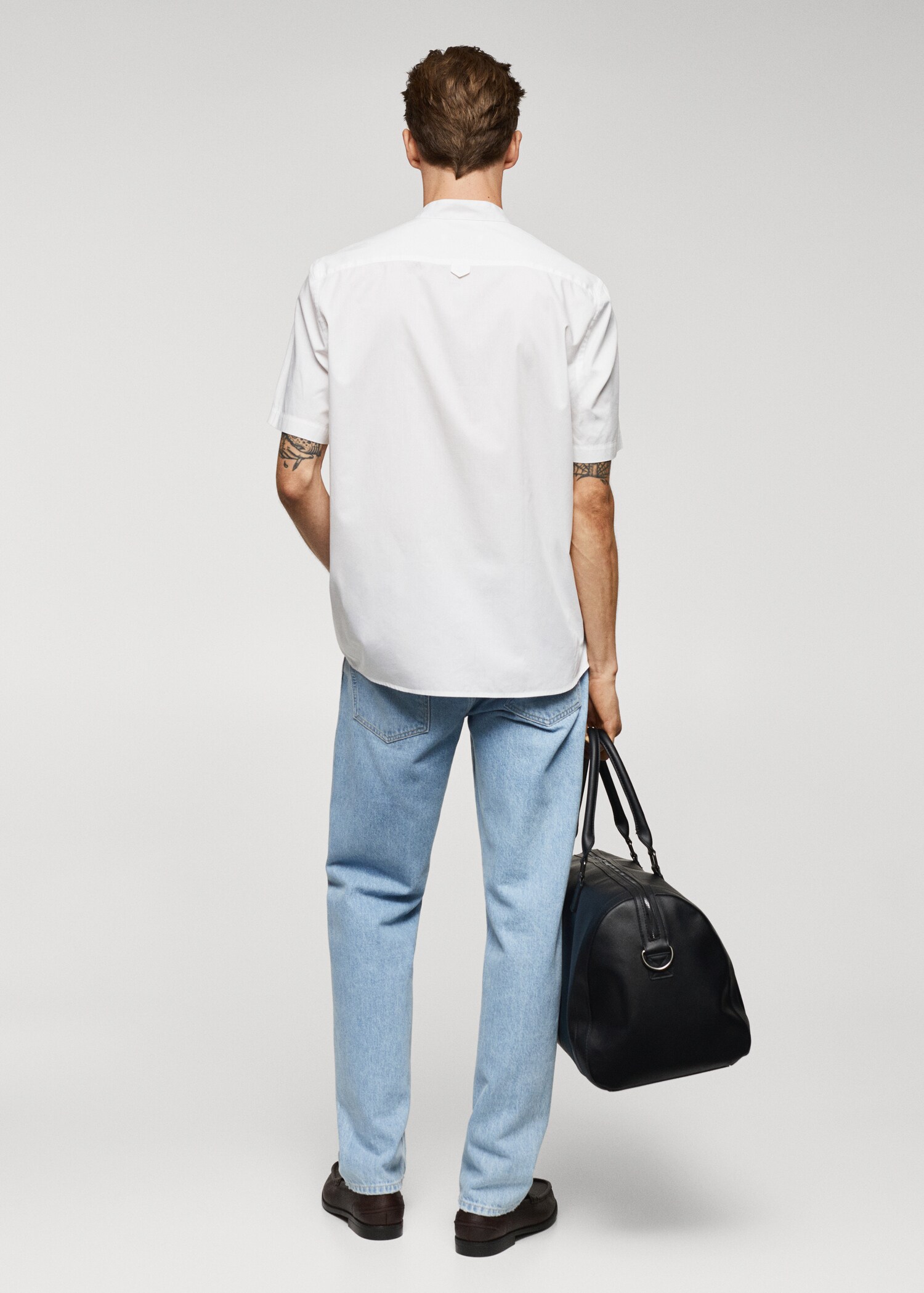 Classic-fit mandarin-collar shirt - Reverse of the article