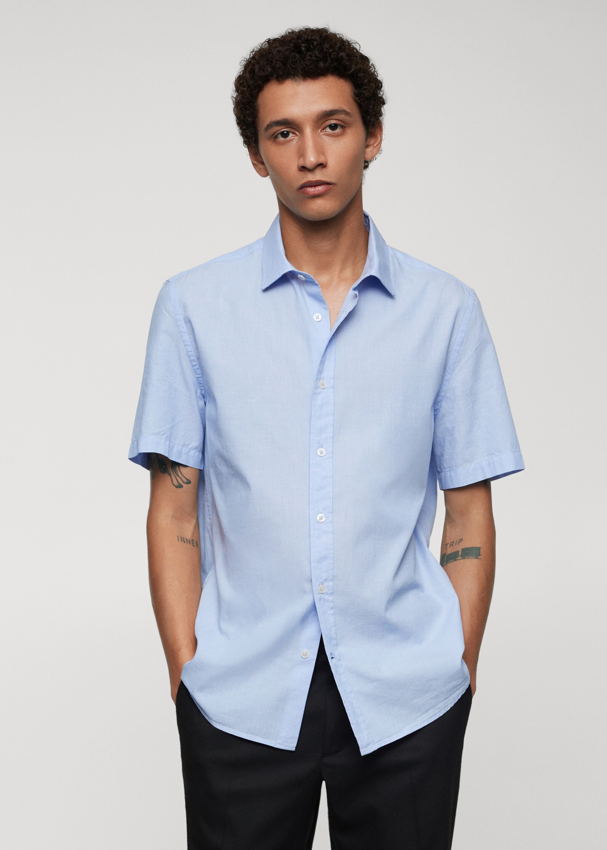 Chemise regular-fit 100 % coton - Plan moyen