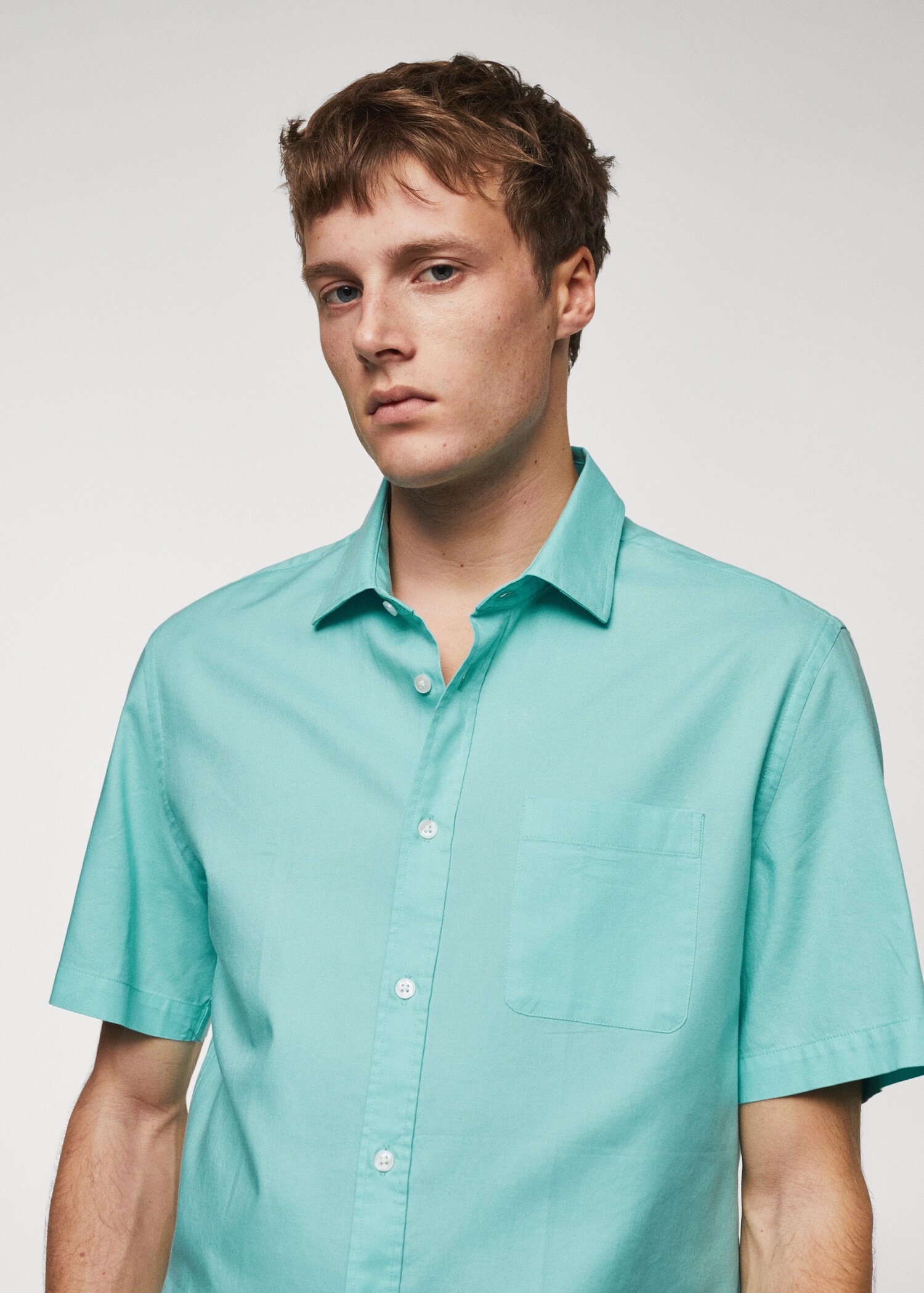 Regular fit Oxford cotton shirt - Details of the article 1