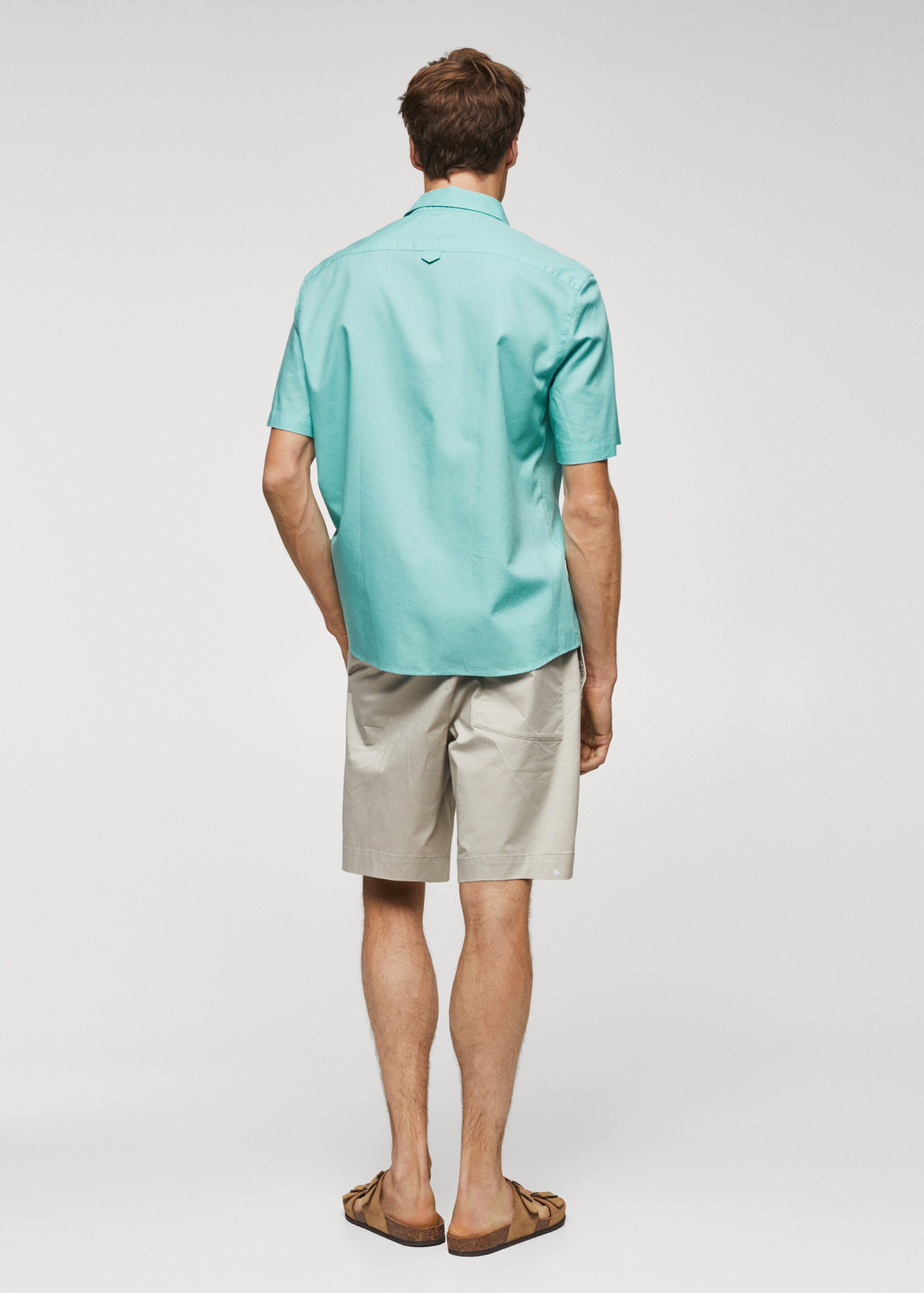 Camisa Oxford regular fit de algodão - Verso do artigo