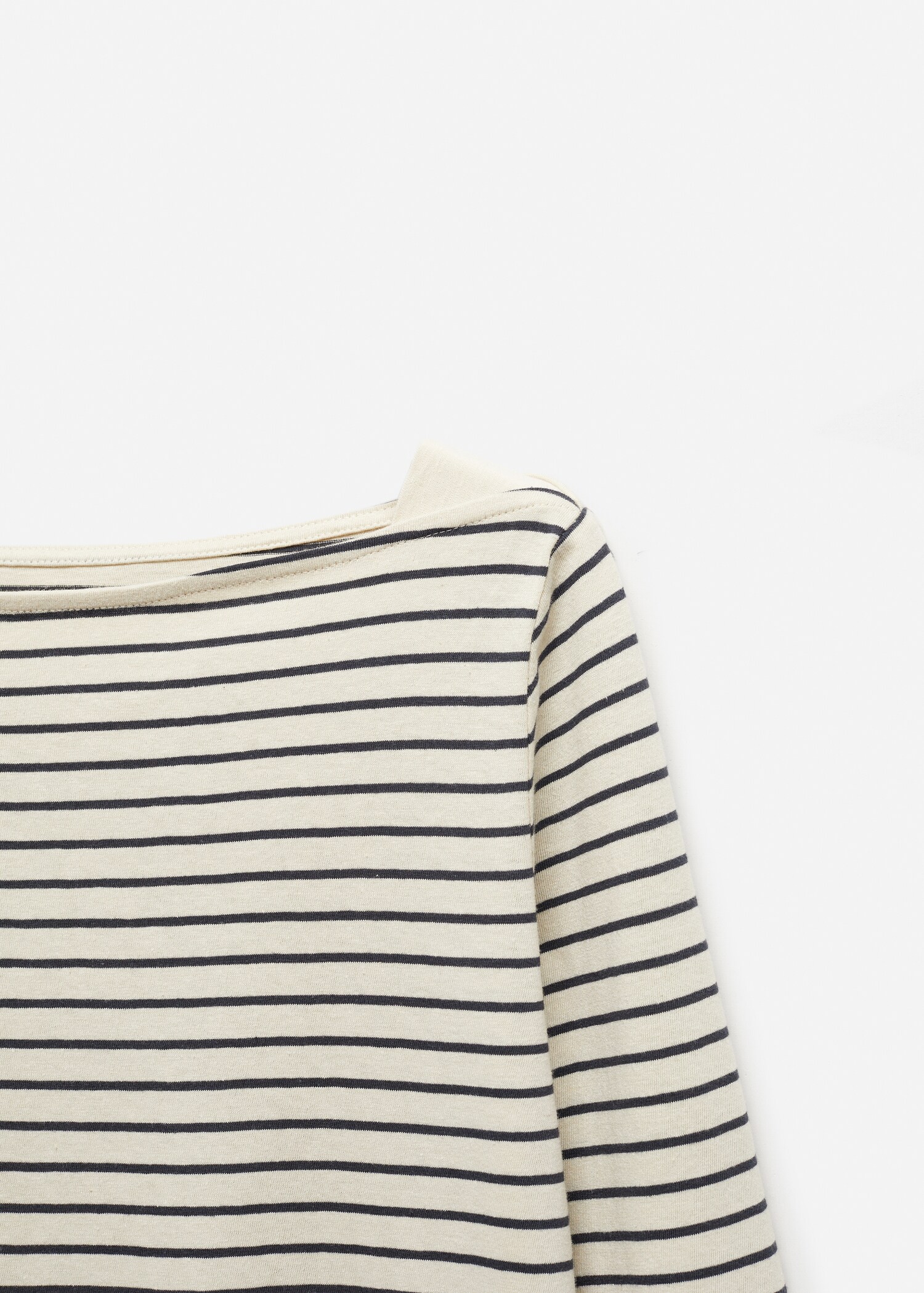 Cotton boat neck t-shirt - Details of the article 8