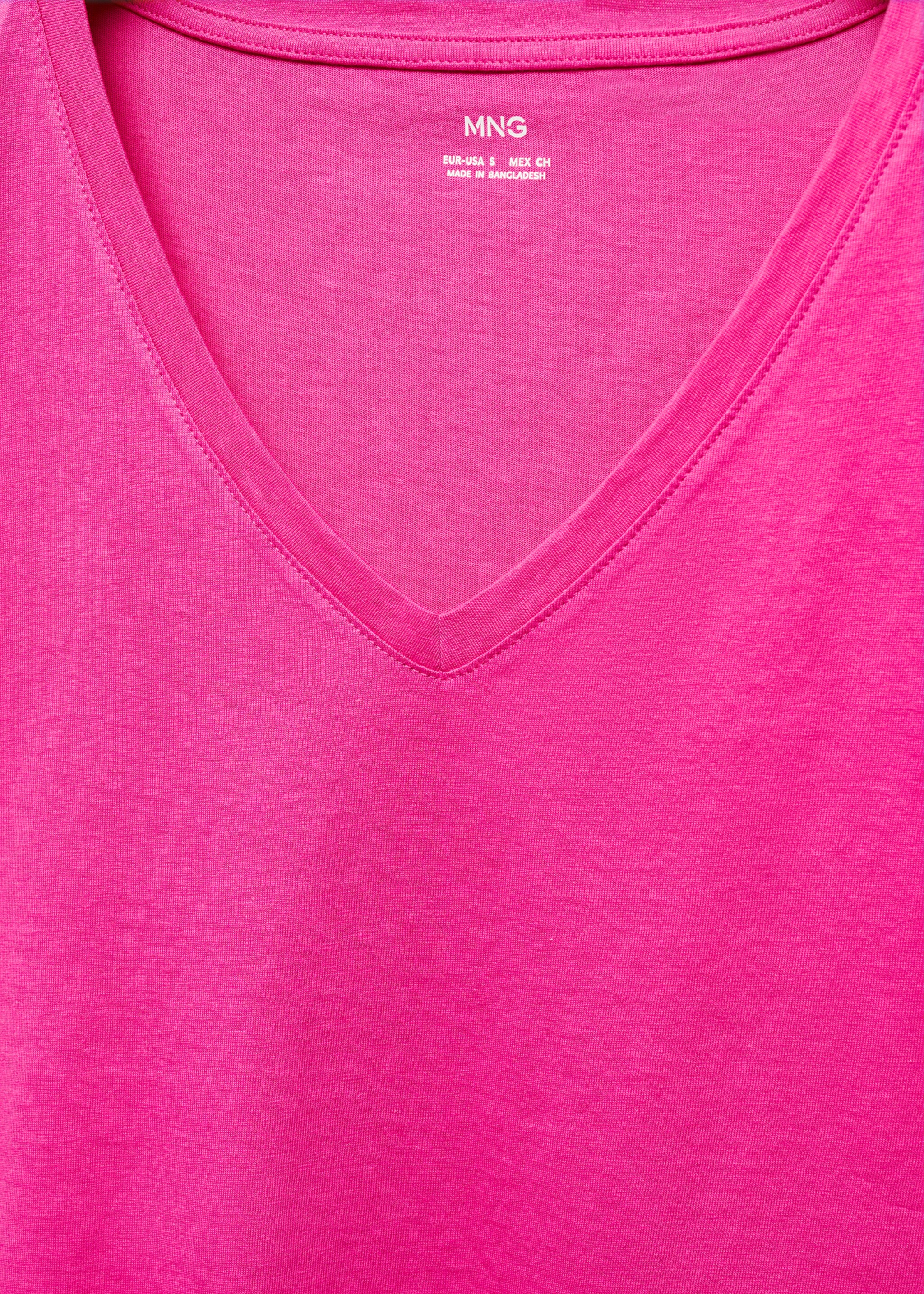 Baumwoll-T-Shirt, V-Ausschnitt - Detail des Artikels 8